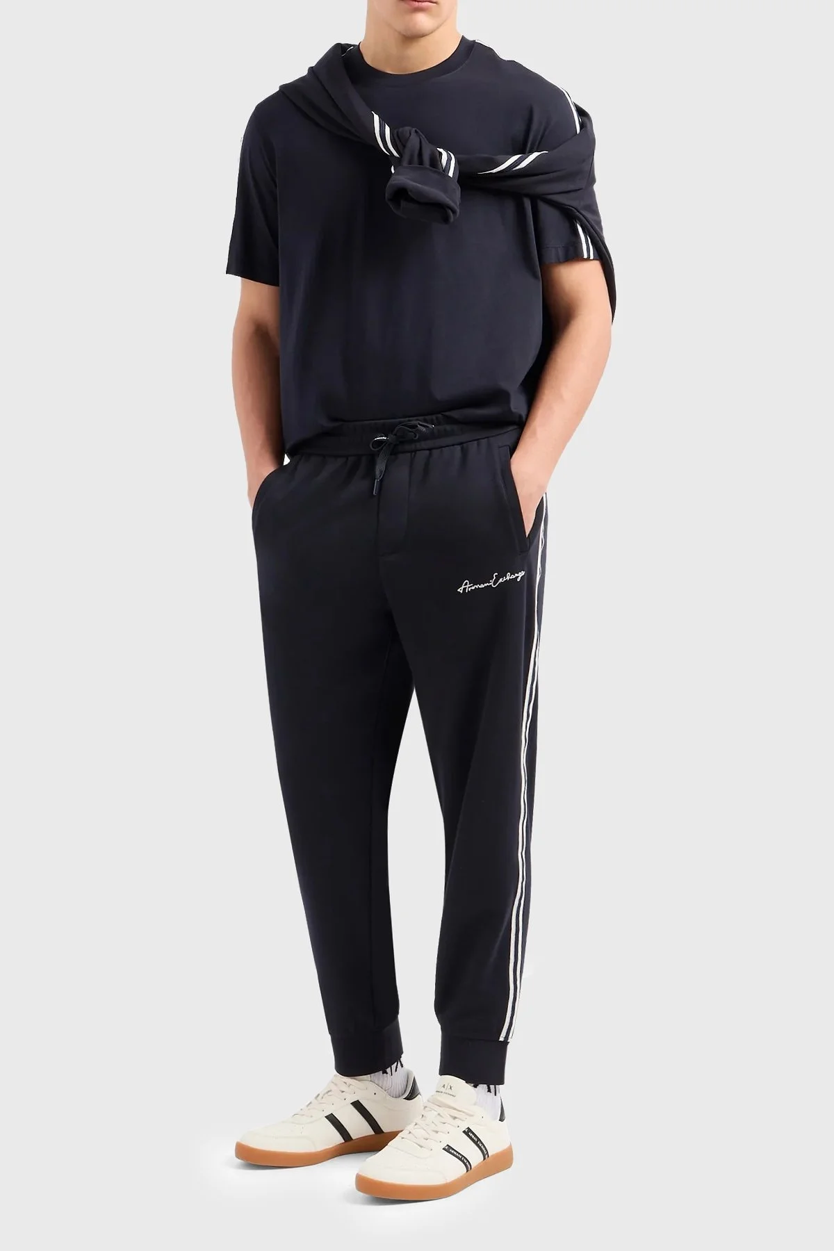 Armani Exchange logolu Jogger Erkek Pantolon 8NZPSG Z9N1Z 1510 LACİVERT - 8