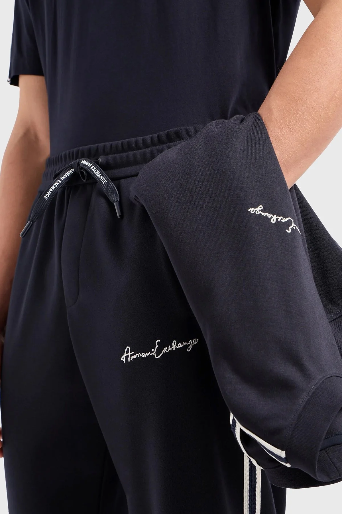 Armani Exchange logolu Jogger Erkek Pantolon 8NZPSG Z9N1Z 1510 LACİVERT - 9