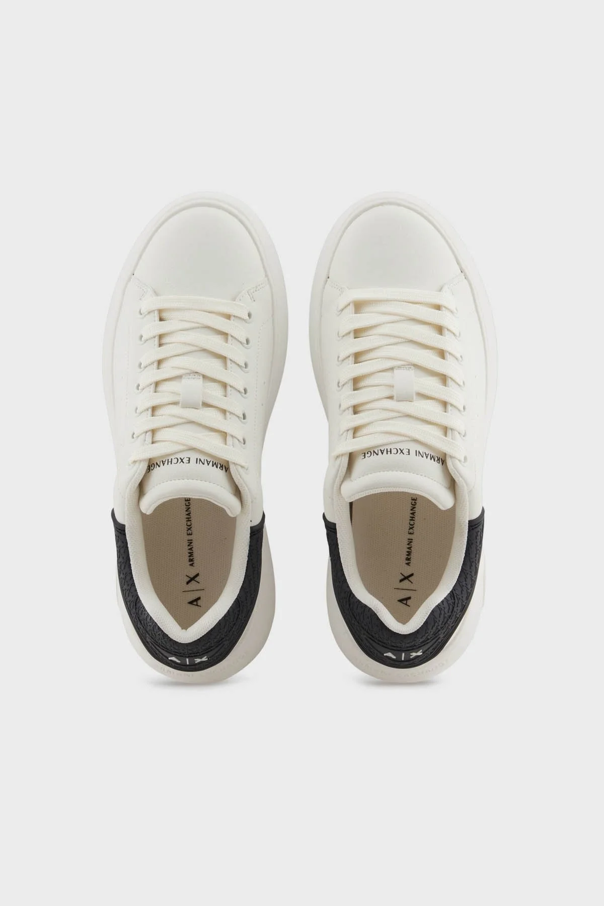 Armani Exchange Logolu Kalın Taban Sneaker Bayan Ayakkabı XW002149 AF19528 M0017 EKRU-SİYAH - 3