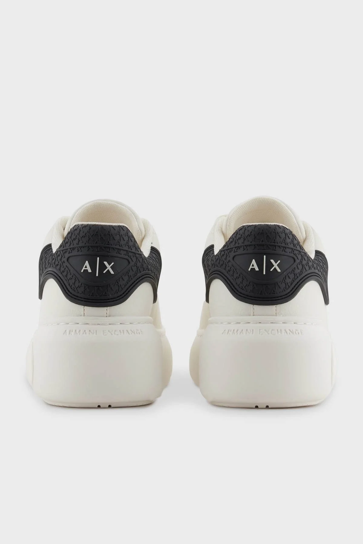 Armani Exchange Logolu Kalın Taban Sneaker Bayan Ayakkabı XW002149 AF19528 M0017 EKRU-SİYAH - 5