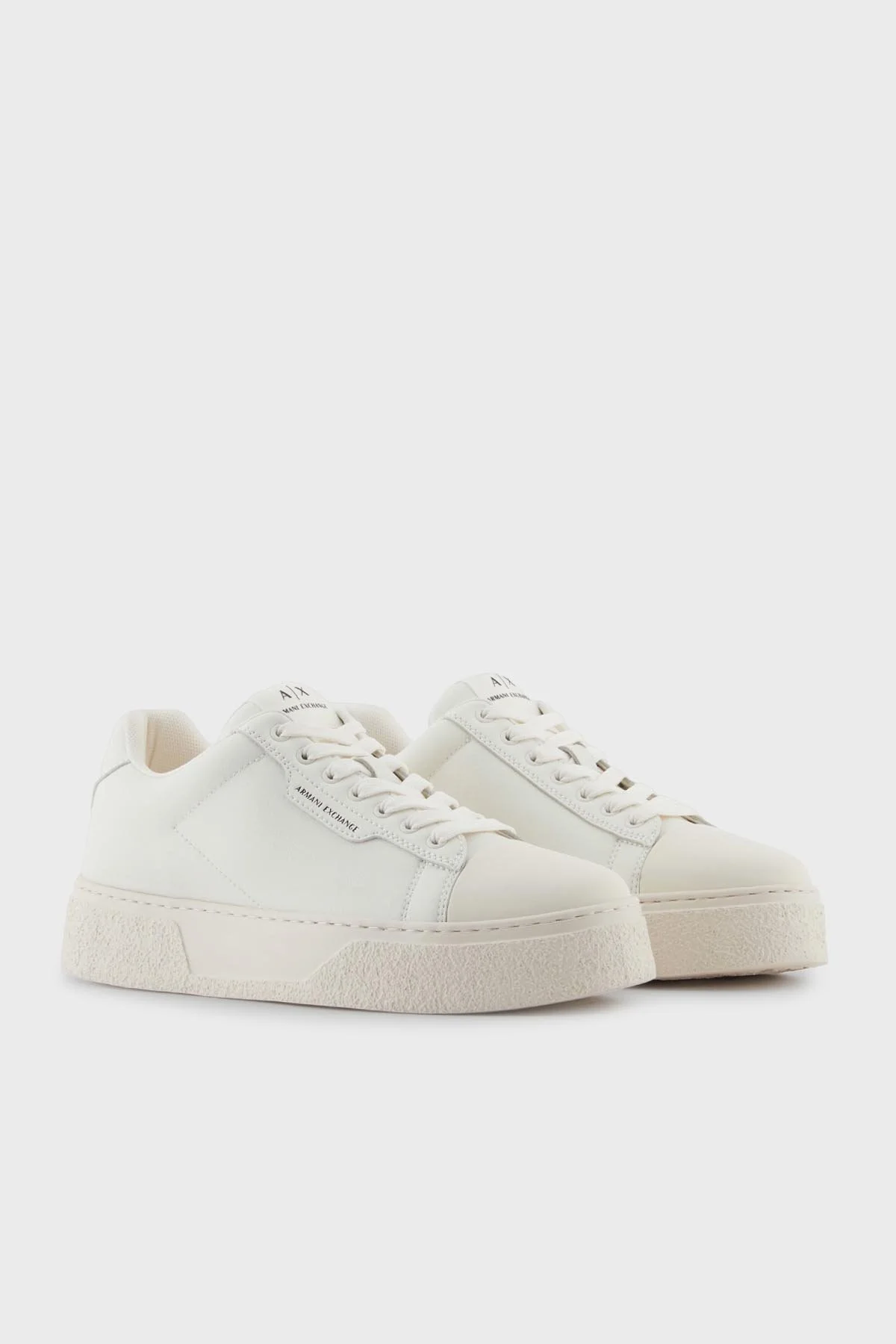 Armani Exchange Logolu Kalın Taban Sneaker Erkek Ayakkabı XM001666 AF19143 M0029 EKRU - 2