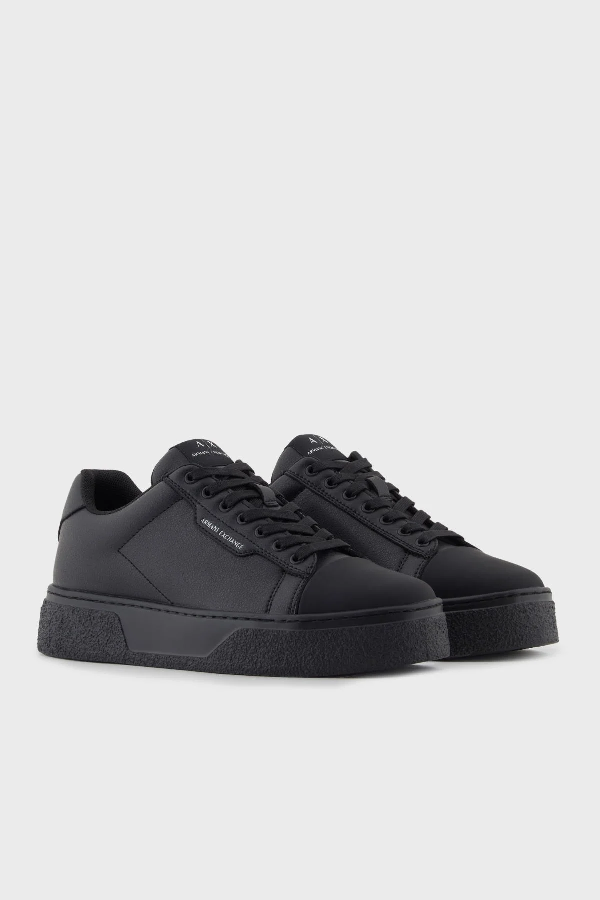 Armani Exchange Logolu Kalın Taban Sneaker Erkek Ayakkabı XM001666 AF19143 UC001 SİYAH - 2