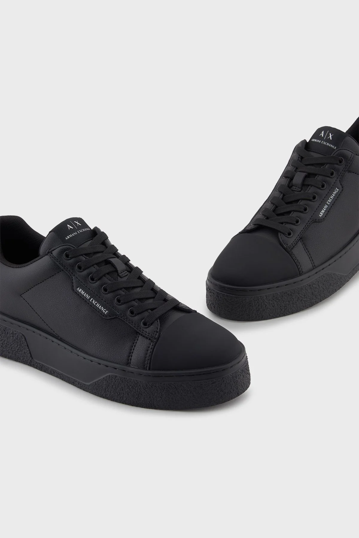 Armani Exchange Logolu Kalın Taban Sneaker Erkek Ayakkabı XM001666 AF19143 UC001 SİYAH - 4