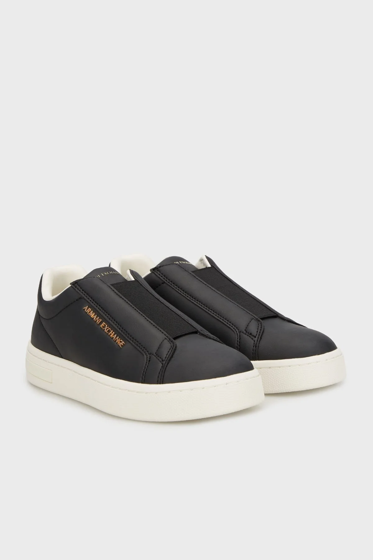 Armani Exchange Logolu Kalın Tabanlı Slip-On Sneaker Bayan Ayakkabı XW001623 AF17449 UC001 SİYAH - 3
