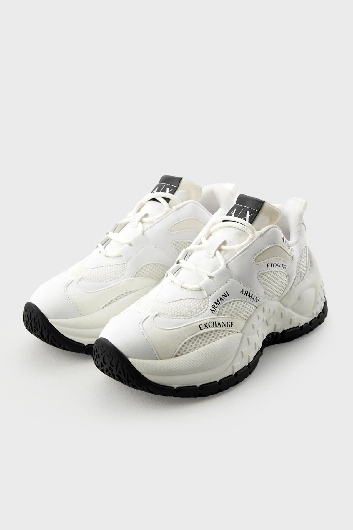 Armani Exchange Logolu Kalın Tabanlı Sneaker Bayan Ayakkabı XDX120 XV708 T802 BEYAZ - 4