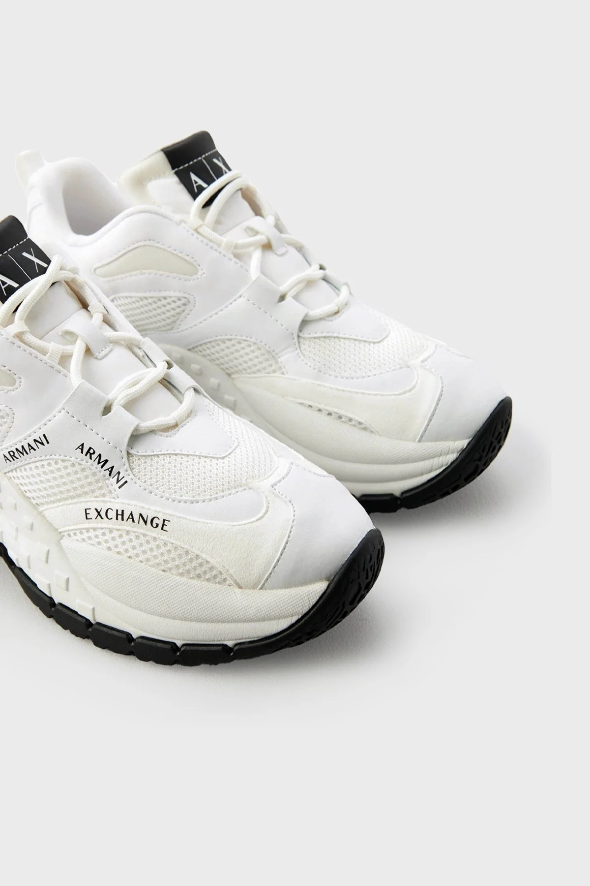 Armani Exchange Logolu Kalın Tabanlı Sneaker Bayan Ayakkabı XDX120 XV708 T802 BEYAZ - 6