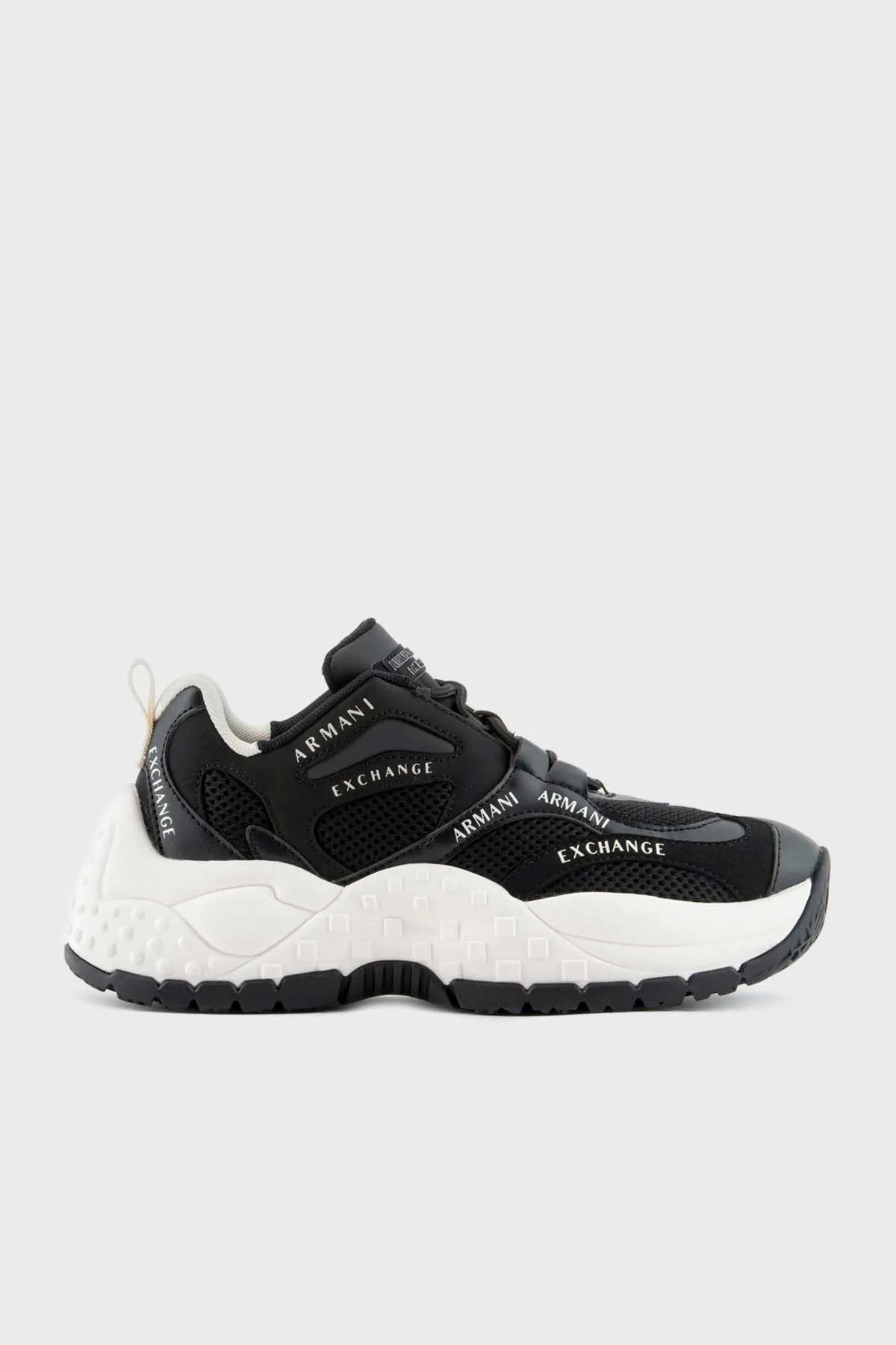 Armani Exchange Logolu Kalın Tabanlı Sneaker Bayan Ayakkabı XDX120 XV739 00002 SİYAH - 1