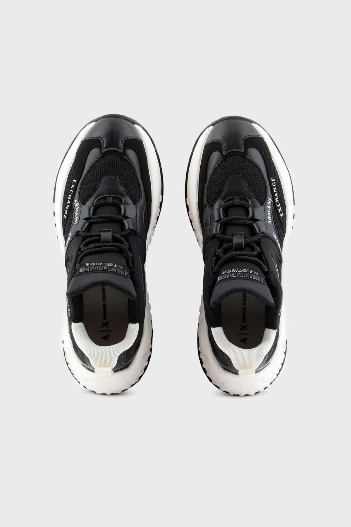 Armani Exchange Logolu Kalın Tabanlı Sneaker Bayan Ayakkabı XDX120 XV739 00002 SİYAH - 3