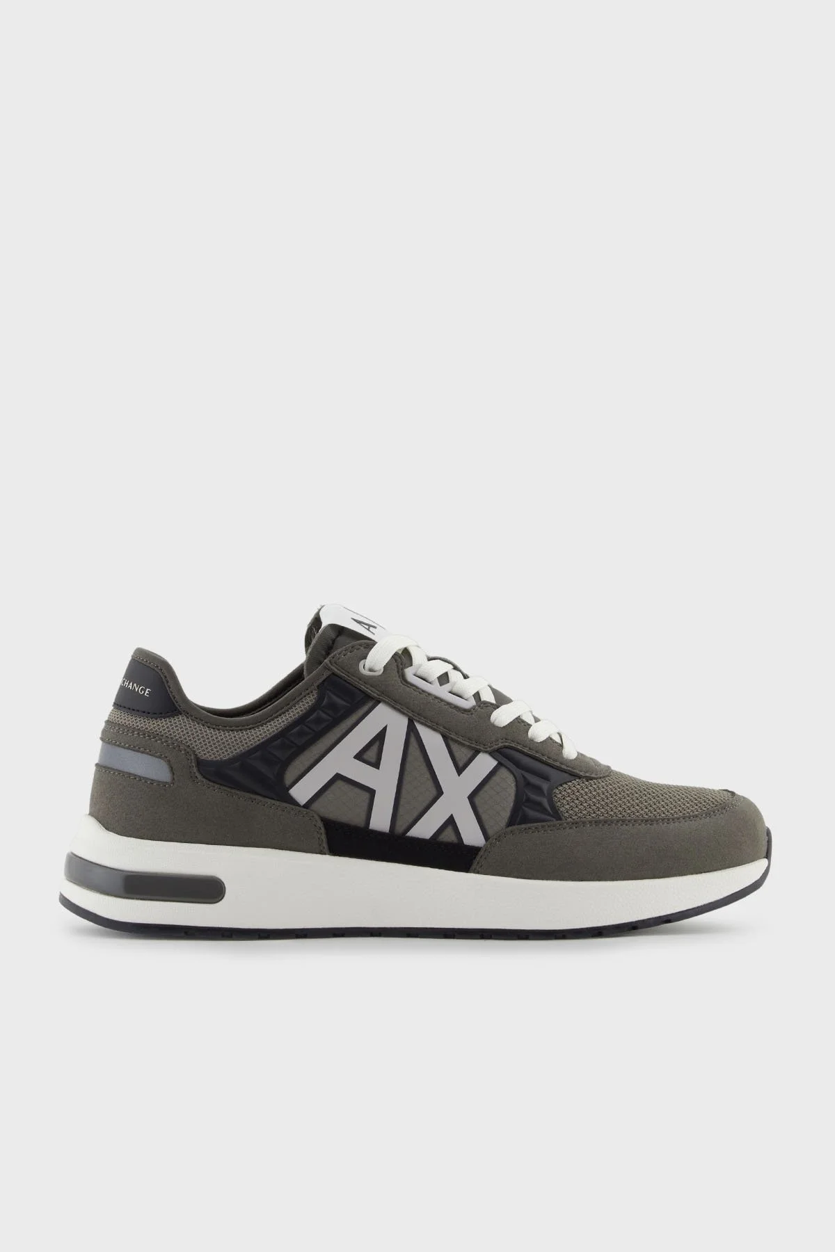 Armani Exchange Logolu Kalın Tabanlı Sneaker Erkek Ayakkabı XUX090 XV276 MZ332 HAKİ - 1