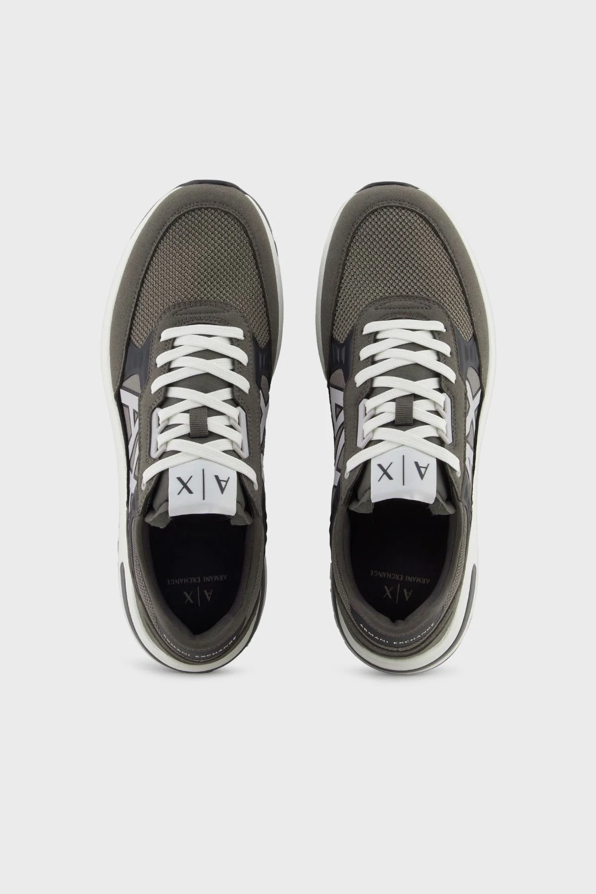 Armani Exchange Logolu Kalın Tabanlı Sneaker Erkek Ayakkabı XUX090 XV276 MZ332 HAKİ - 3