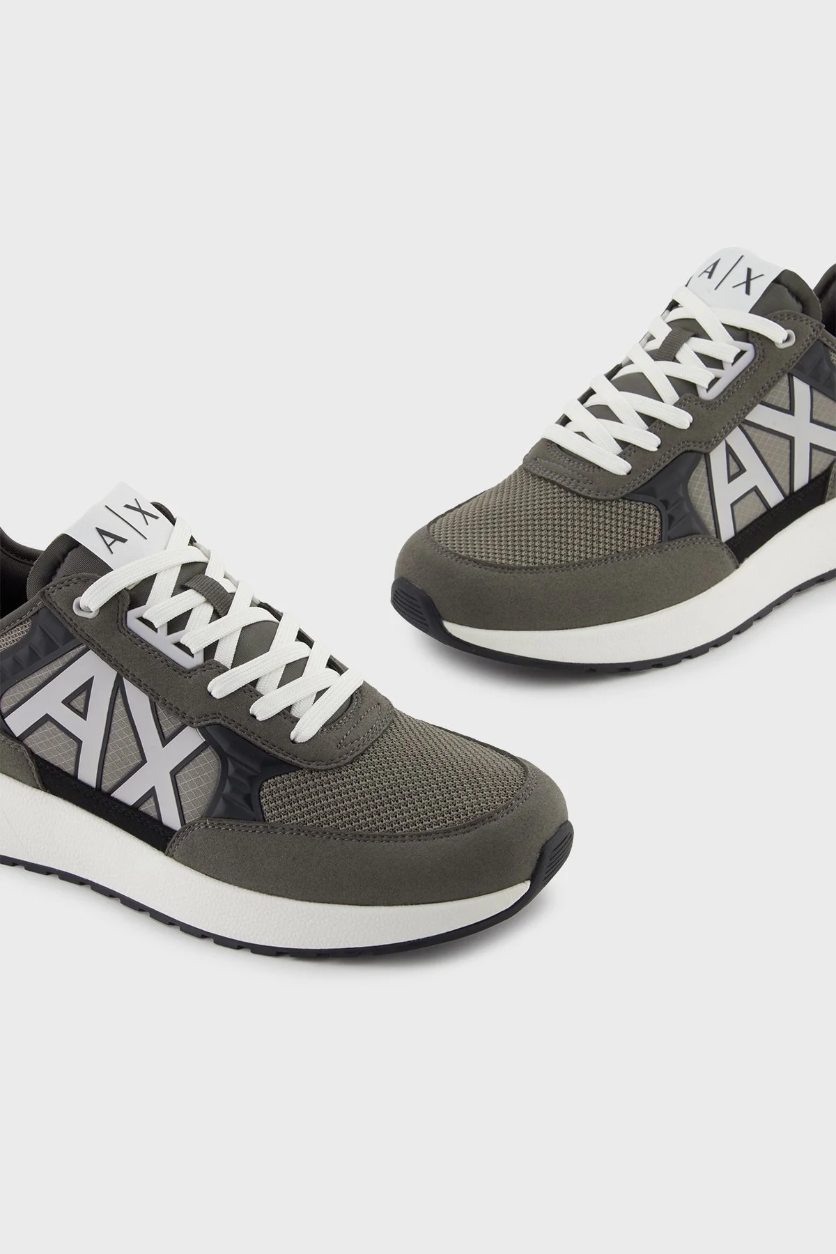 Armani Exchange Logolu Kalın Tabanlı Sneaker Erkek Ayakkabı XUX090 XV276 MZ332 HAKİ - 4