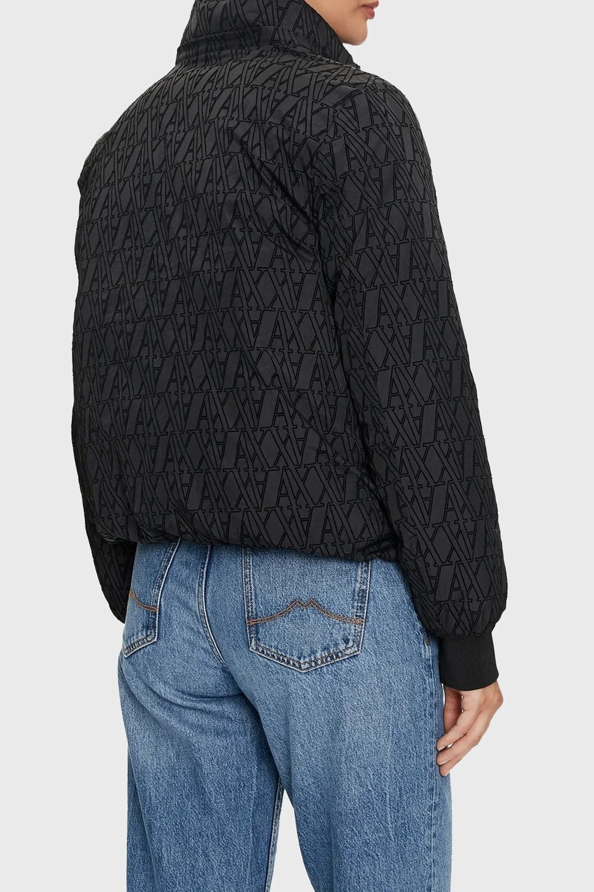 Armani Exchange Logolu Kapüşonlu Dolgulu Bayan Mont 6DYB07 YN2UZ 1200 SİYAH - 2