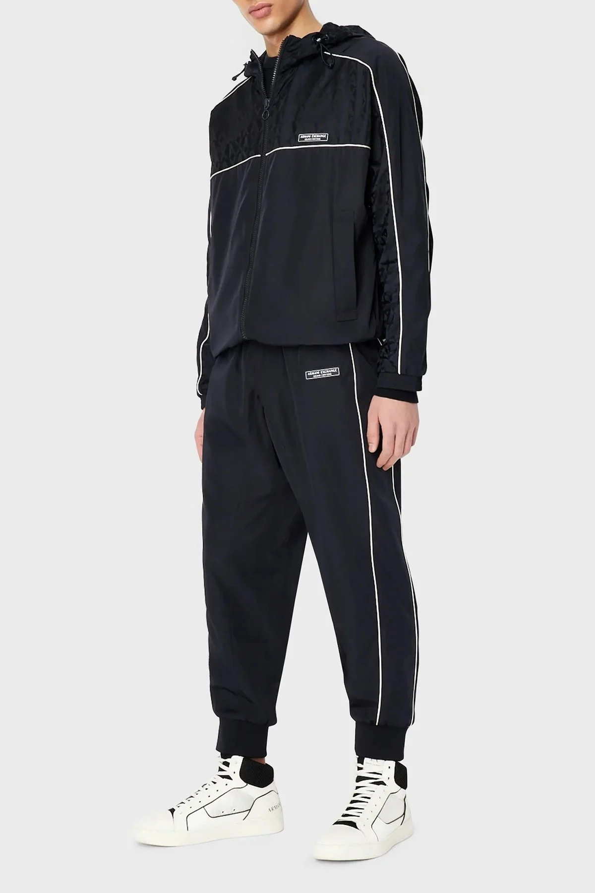 Armani Exchange Logolu Kapüşonlu Fermuarlı Regular Fit Erkek Mont 3RZBL1 ZN1SZ 85CN LACİVERT - 3