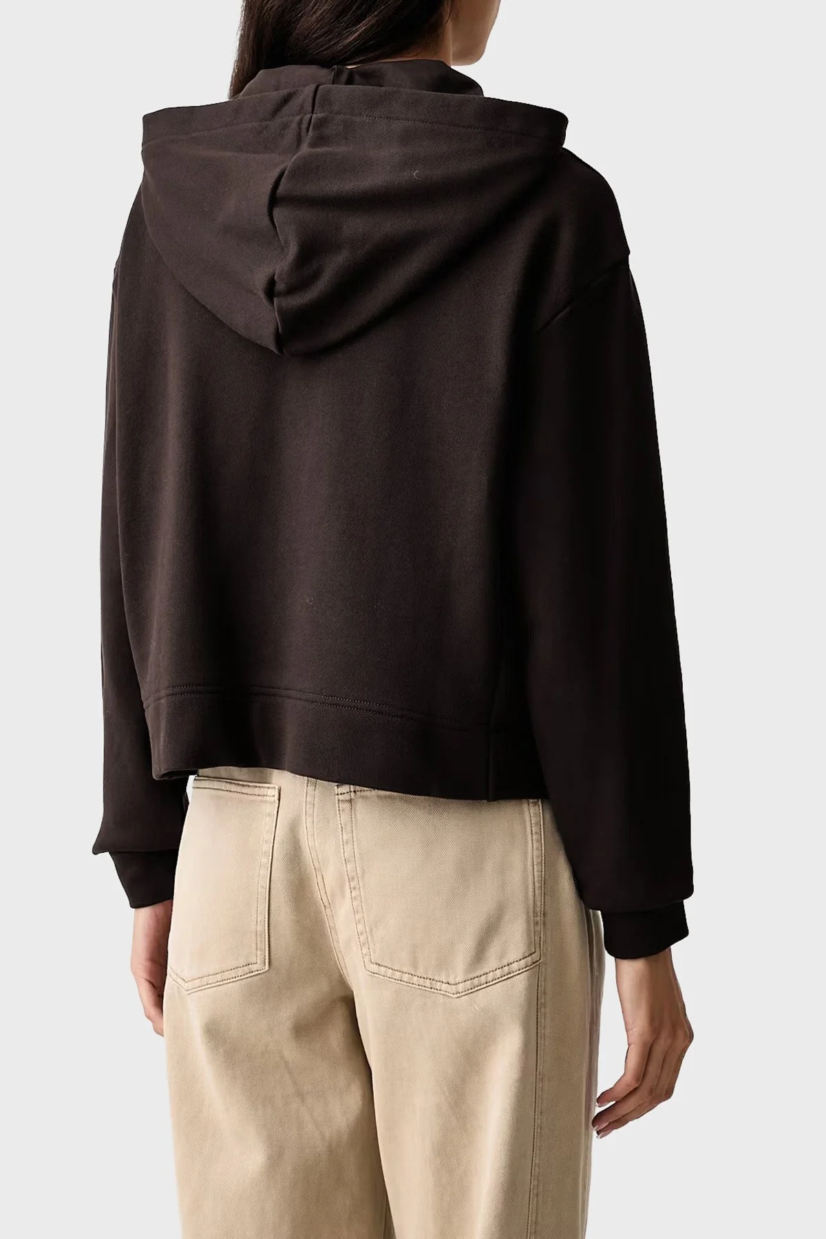 Armani Exchange Logolu Kapüşonlu Yaka Kadın Sweat XW002760 AF25528 U6032 Kahve - 3