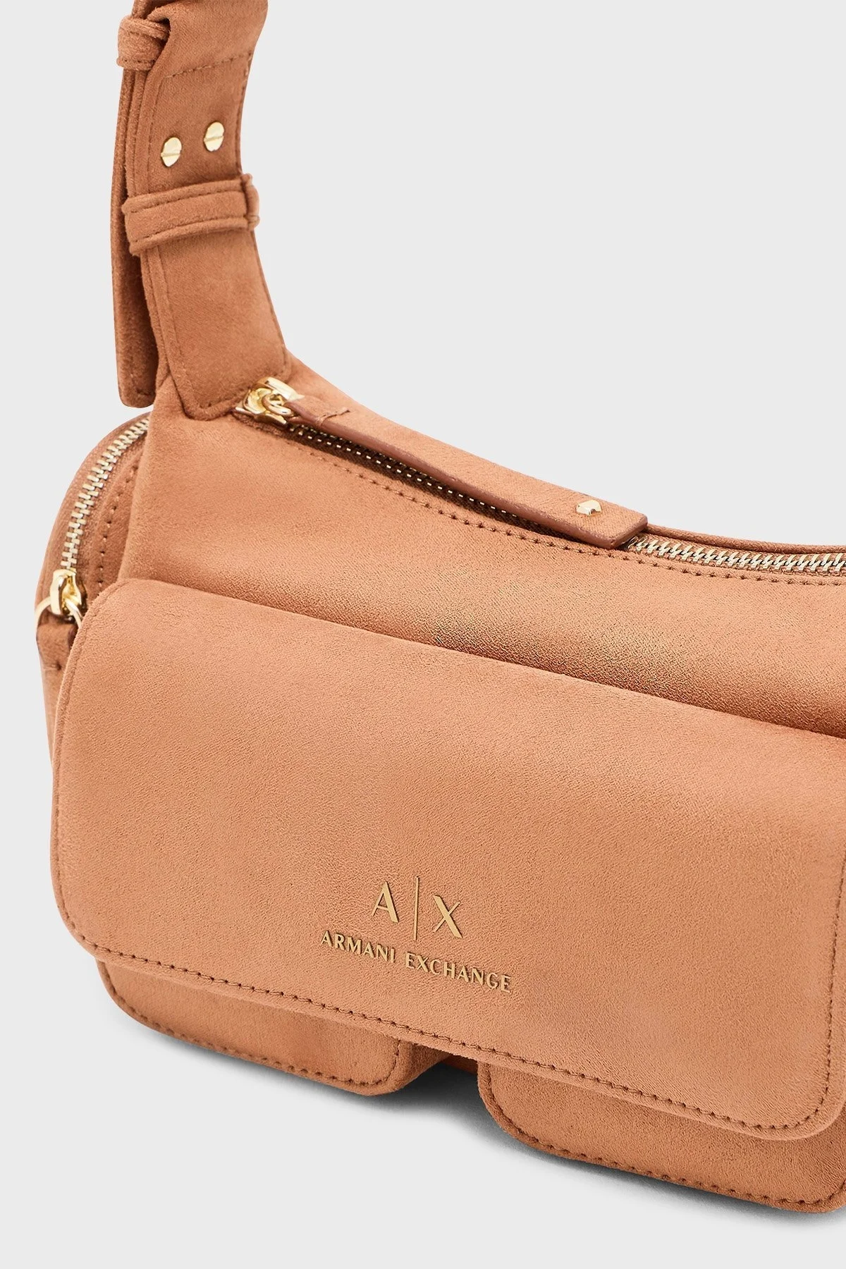 Armani Exchange Logolu Omuz Askılı Bayan Çanta XW000405 AF17158 U6048 TABA - 5