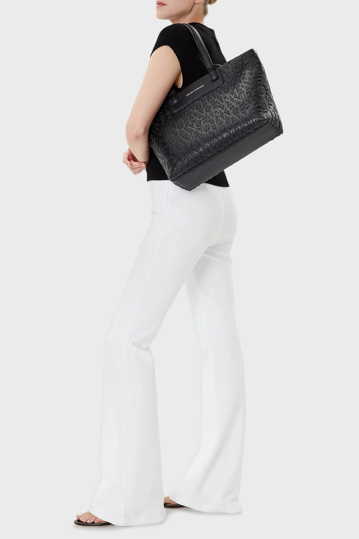 Armani Exchange Logolu Omuz Askılı Bayan Çanta XW001481 AF15774 UC001 SİYAH - 4