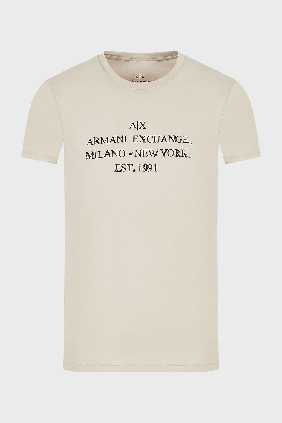 Armani Exchange Logolu Organik Jarse Pamuklu Bisiklet Yaka Slim Fit Erkek T Shirt 3RZTBD ZJA5Z 1940 YEŞİL - 5