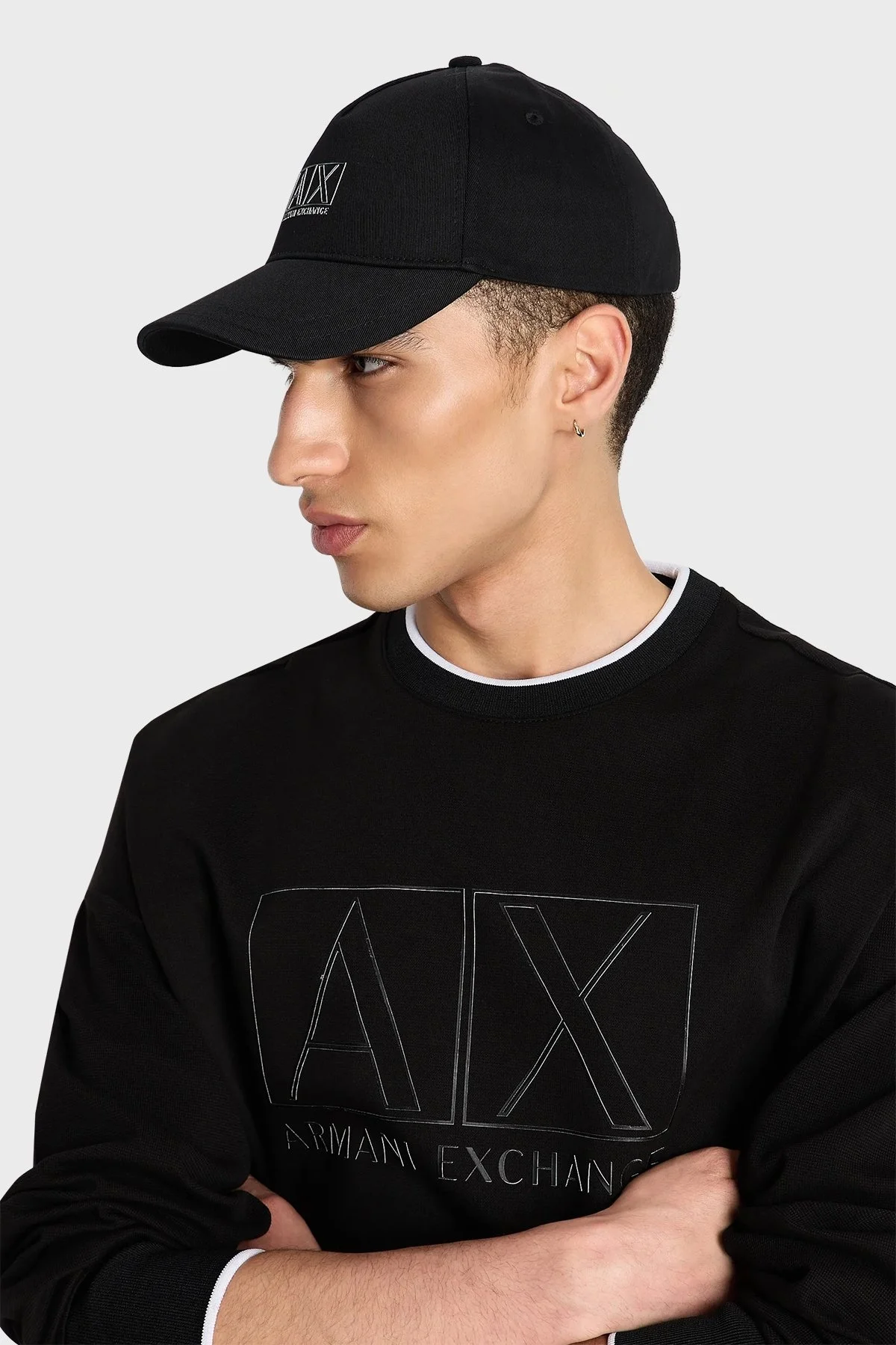 Armani Exchange Logolu Organik Pamuklu Erkek Şapka 954208 3F107 00020 SİYAH - 2