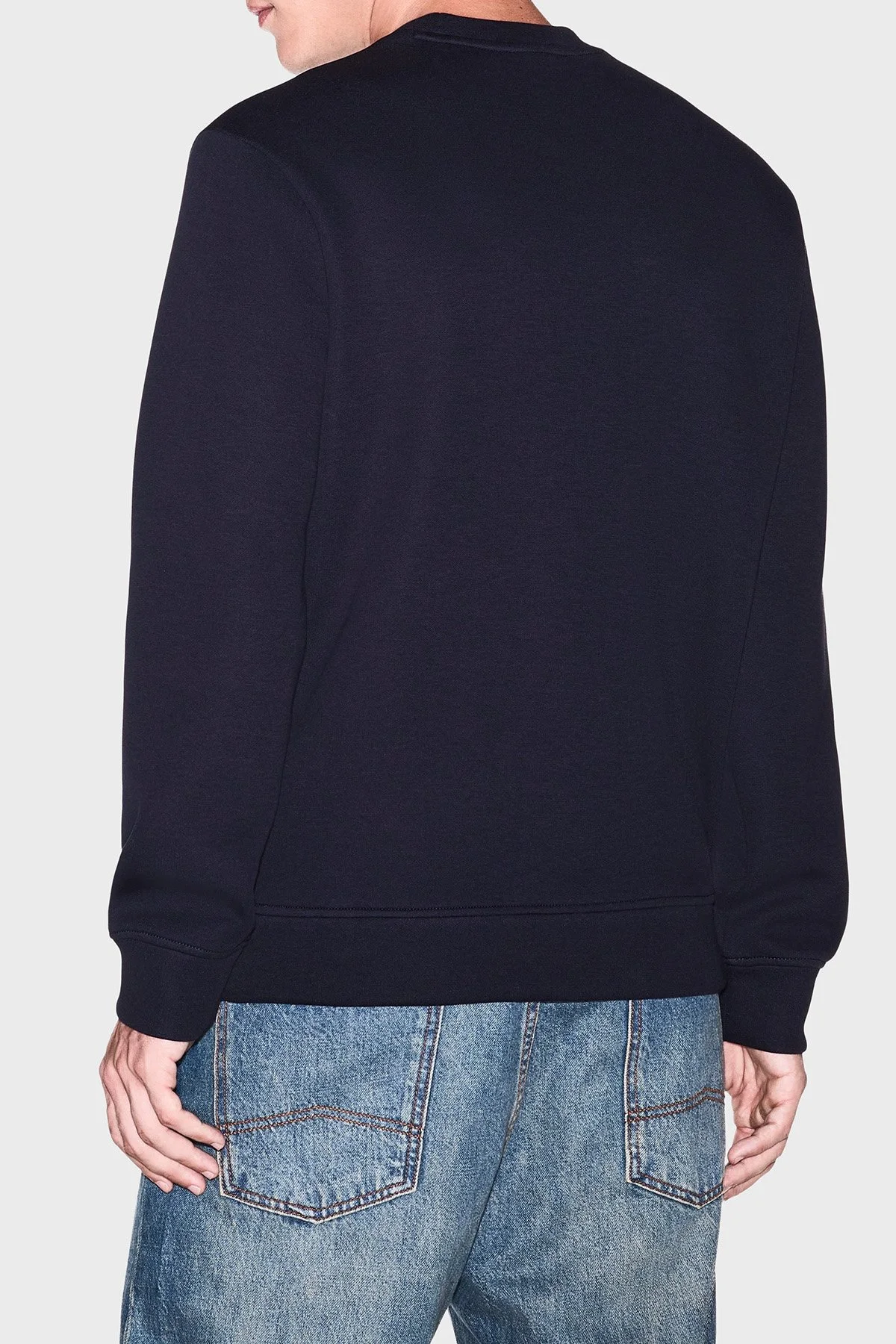 Armani Exchange Logolu Pamuklu Bisiklet Yaka Erkek Sweat XM002929 AF16222 UB101 Lacivert - 3