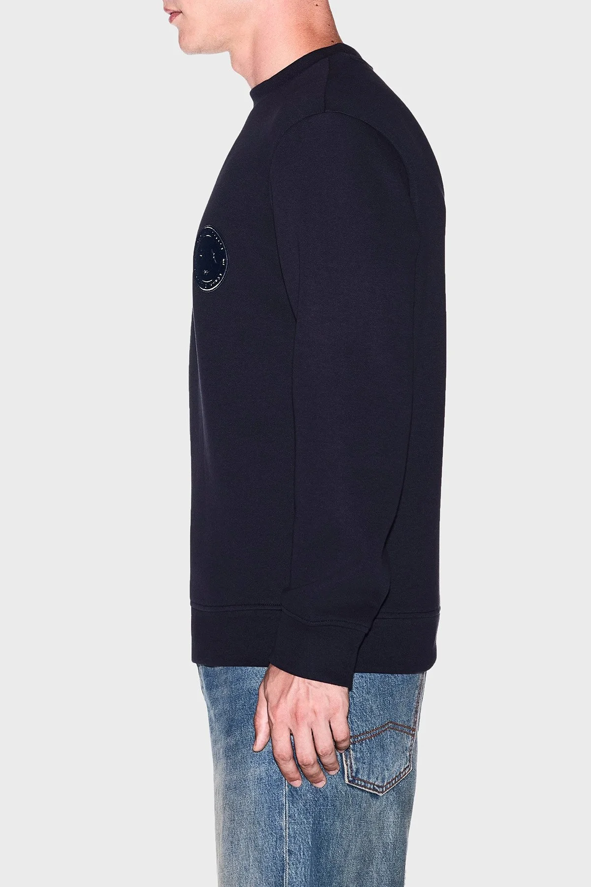 Armani Exchange Logolu Pamuklu Bisiklet Yaka Erkek Sweat XM002929 AF16222 UB101 Lacivert - 4
