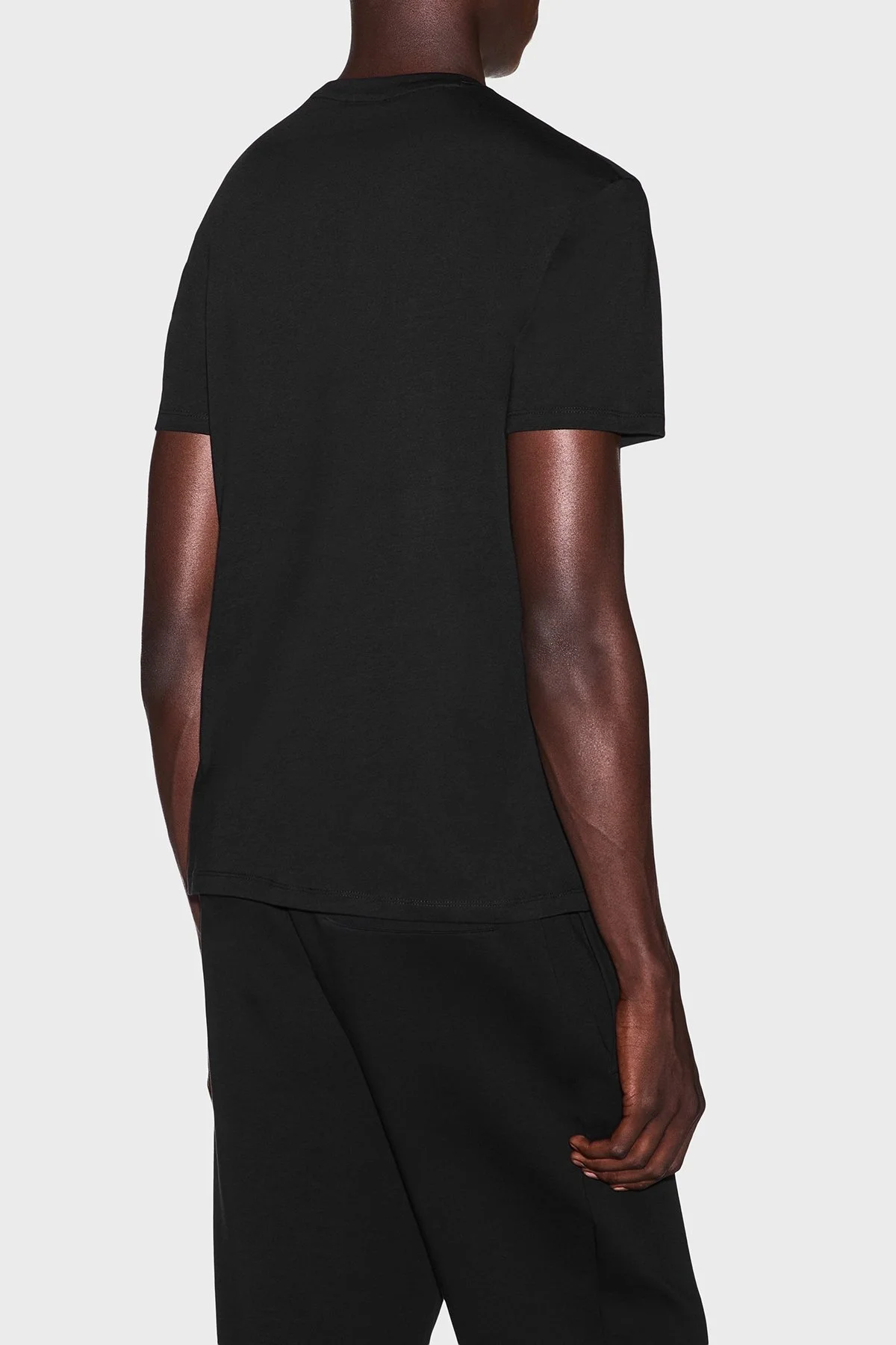 Armani Exchange Logolu Pamuklu Bisiklet Yaka Erkek T Shirt XM003114 AF10356 UC001 Siyah - 3