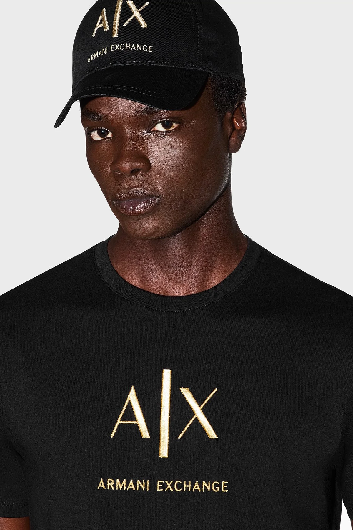 Armani Exchange Logolu Pamuklu Bisiklet Yaka Erkek T Shirt XM003114 AF10356 UC001 Siyah - 4