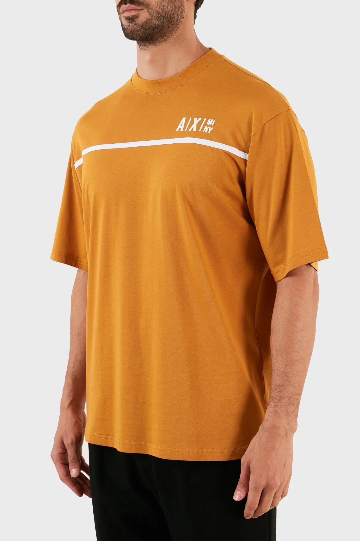 Armani Exchange Logolu Pamuklu Bisiklet Yaka Oversize T-shirt Erkek T Shirt 6LZMFF ZJ8EZ 1767 HARDAL - 3