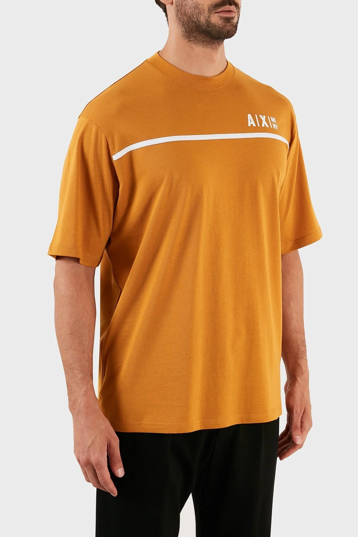 Armani Exchange Logolu Pamuklu Bisiklet Yaka Oversize T-shirt Erkek T Shirt 6LZMFF ZJ8EZ 1767 HARDAL - 4