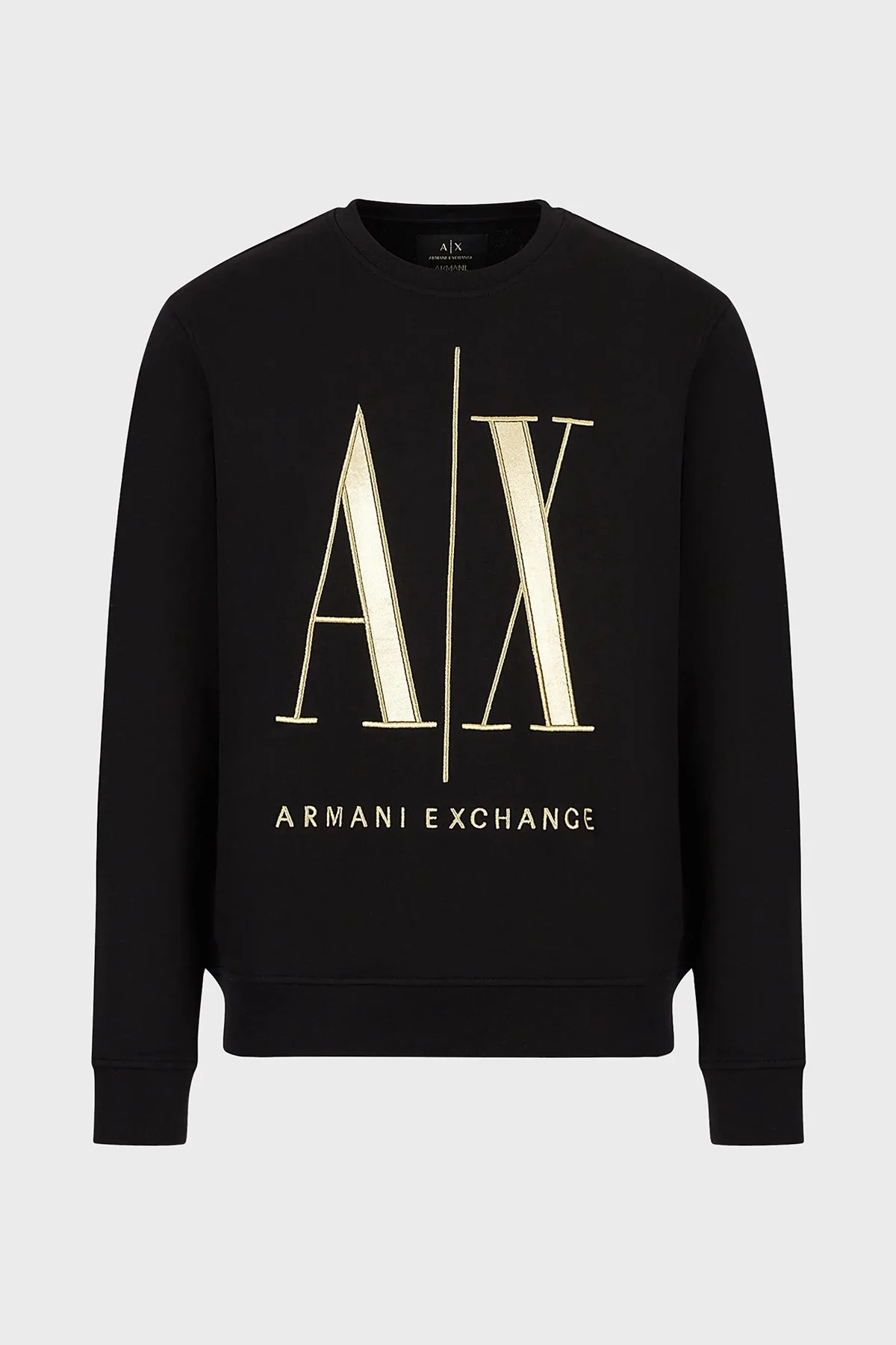 Armani Exchange Logolu Pamuklu Bisiklet Yaka Regular Fit Erkek Sweat 8NZMPQ ZJ1ZZ 1200 SİYAH - 5