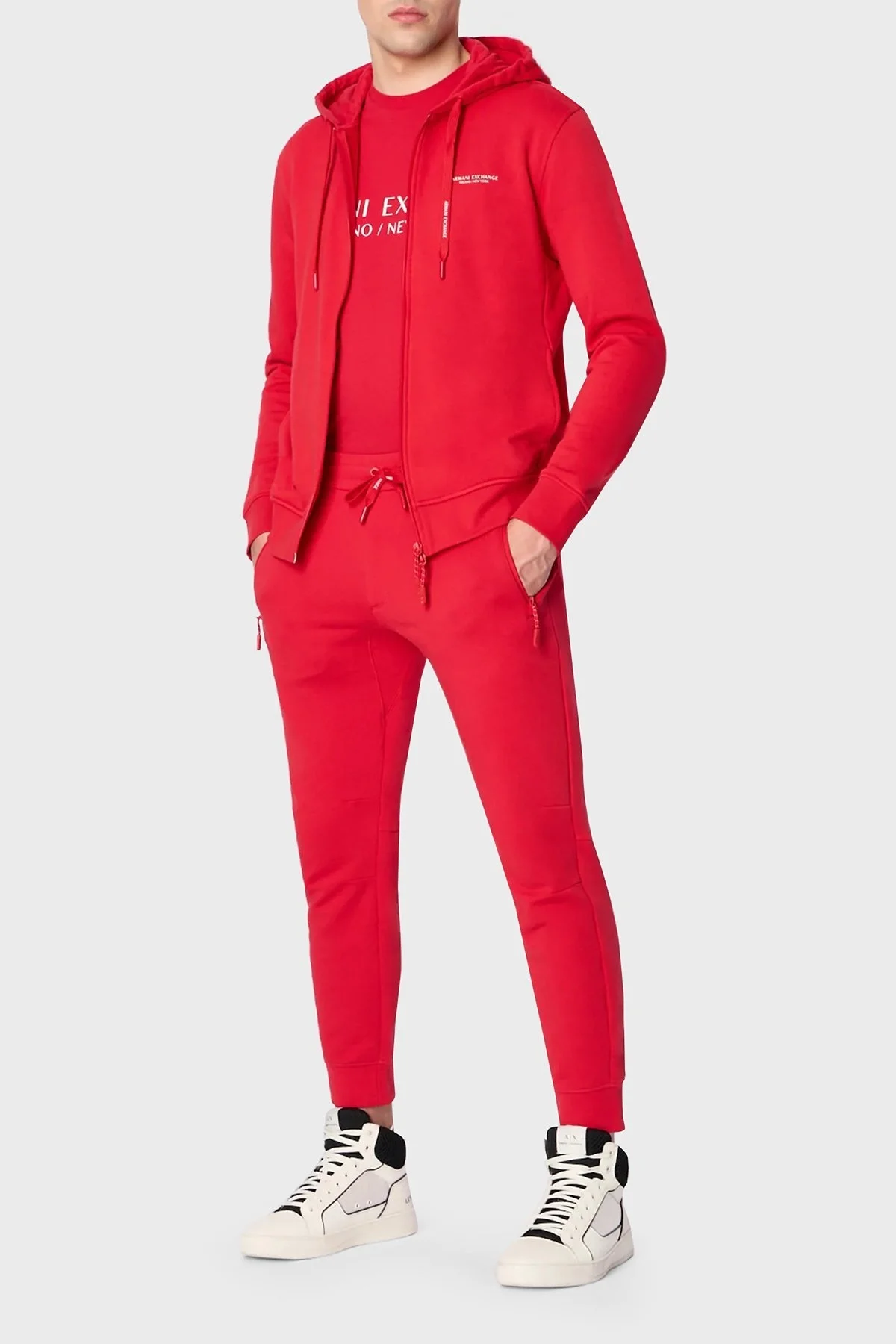 Armani Exchange Logolu Pamuklu Bisiklet Yaka Regular Fit Erkek T Shirt 8NZT72 Z8H4Z 14AQ KIRMIZI - 3