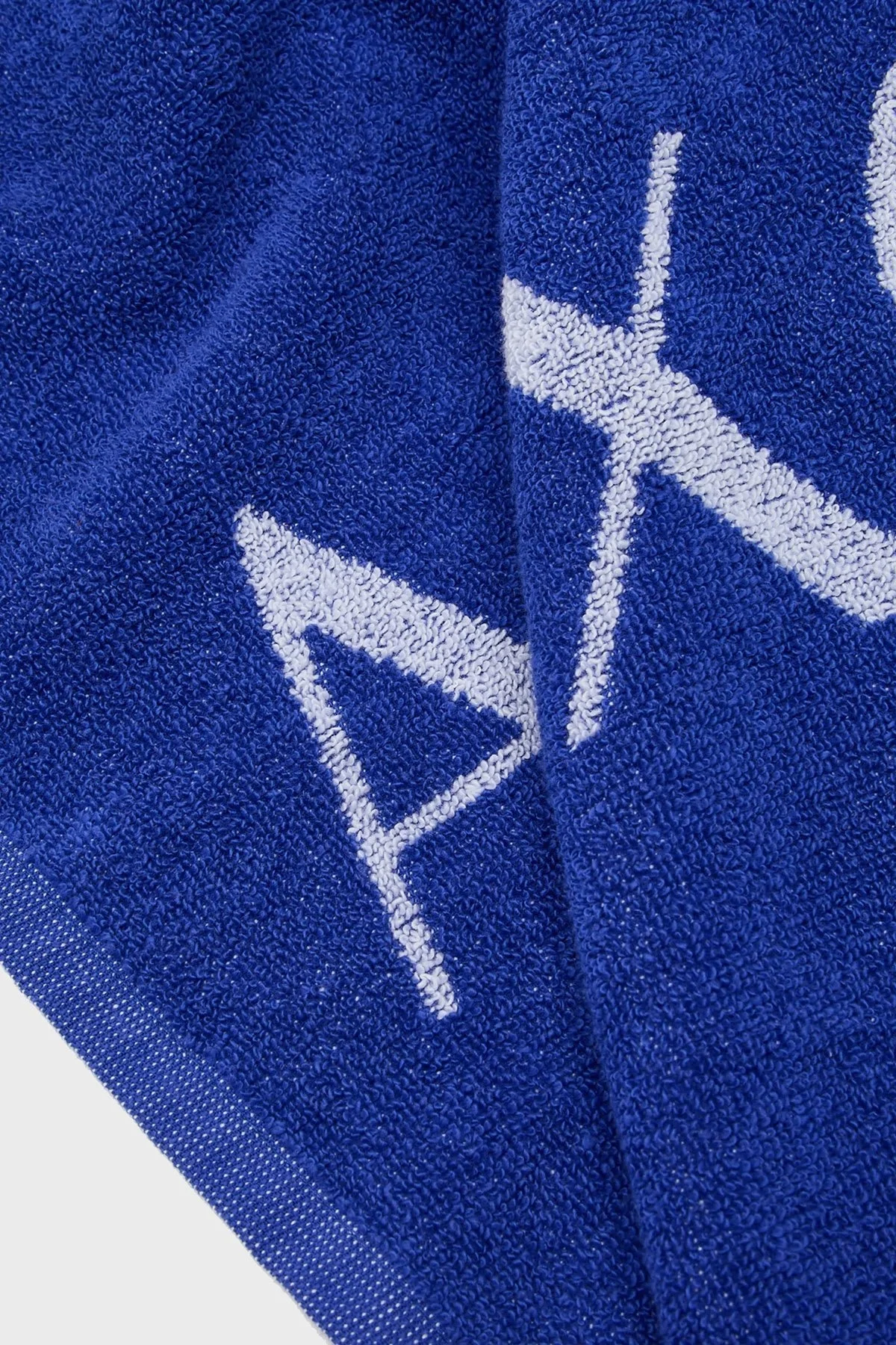 Armani Exchange Logolu Pamuklu Erkek Plaj Havlusu 953046 3R601 00135 MAVİ - 3