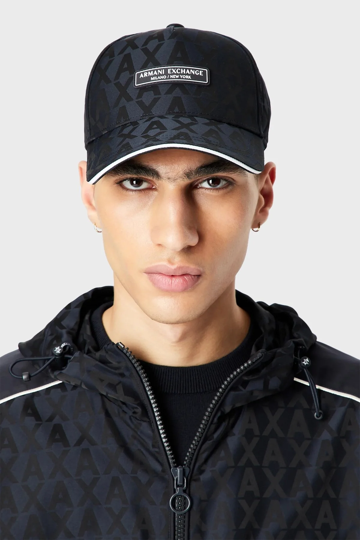 Armani Exchange Logolu Pamuklu Erkek Şapka 954217 3R125 03739 LACİVERT-SİYAH - 3