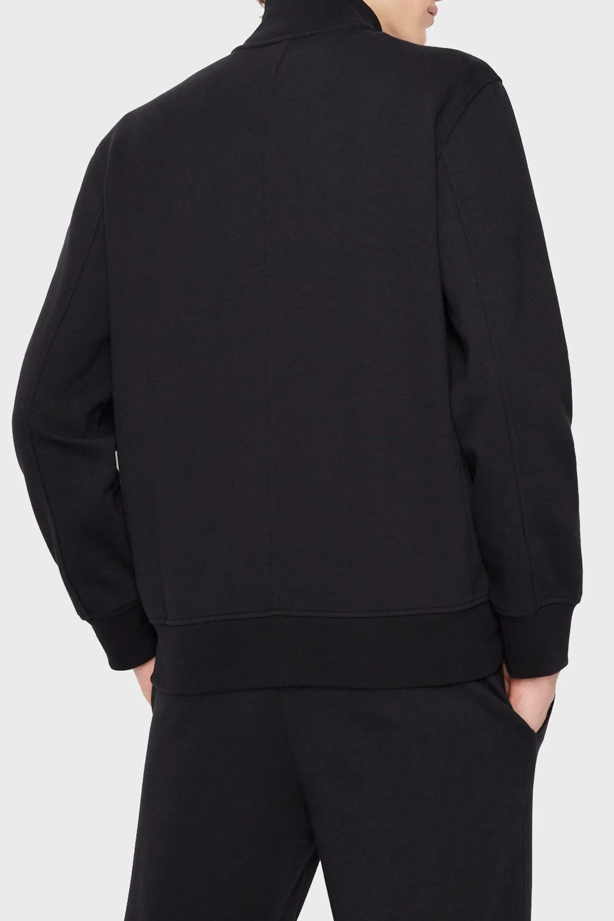 Armani Exchange Logolu Pamuklu Fermuarlı Dik Yaka Regular Fit Erkek Sweat 6LZMBF ZJCAZ 1200 SİYAH - 2