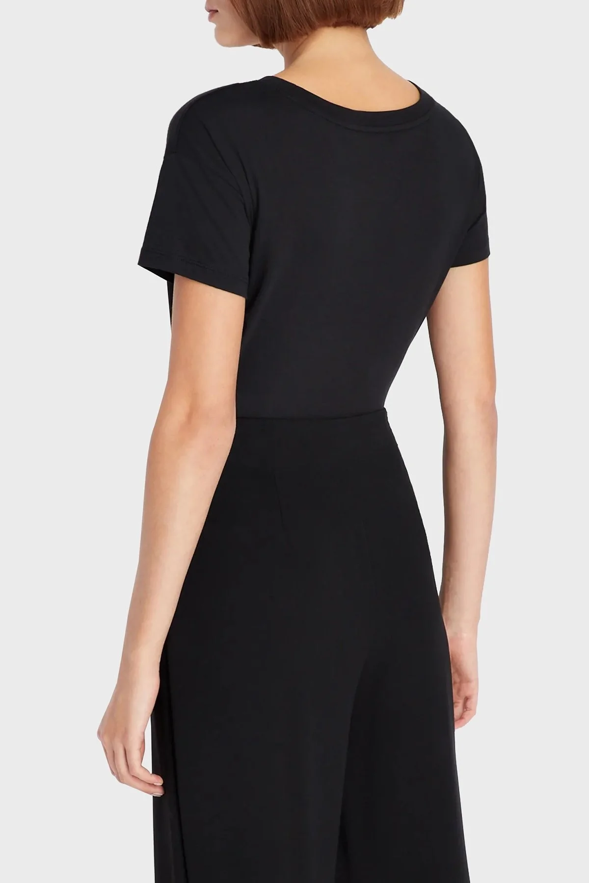 Armani Exchange Logolu Pamuklu Jarse Boyfriend Fit Bisiklet Yaka Bayan T Shirt 3RYTEJ YJ16Z 1200 SİYAH - 3