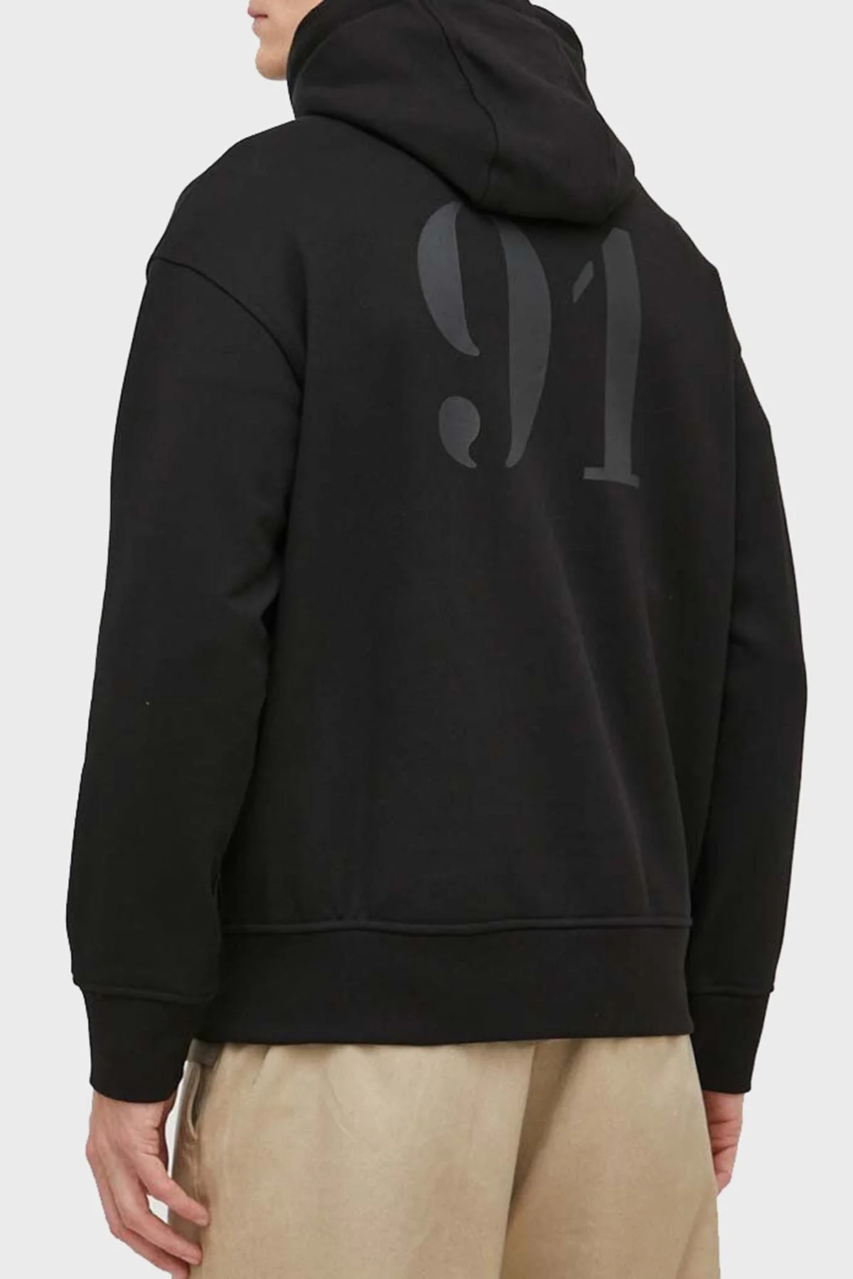 Armani Exchange Logolu Pamuklu Kapüşonlu Regular Fit Erkek Sweat 6RZMLE ZJ4XZ 1200 SİYAH - 8