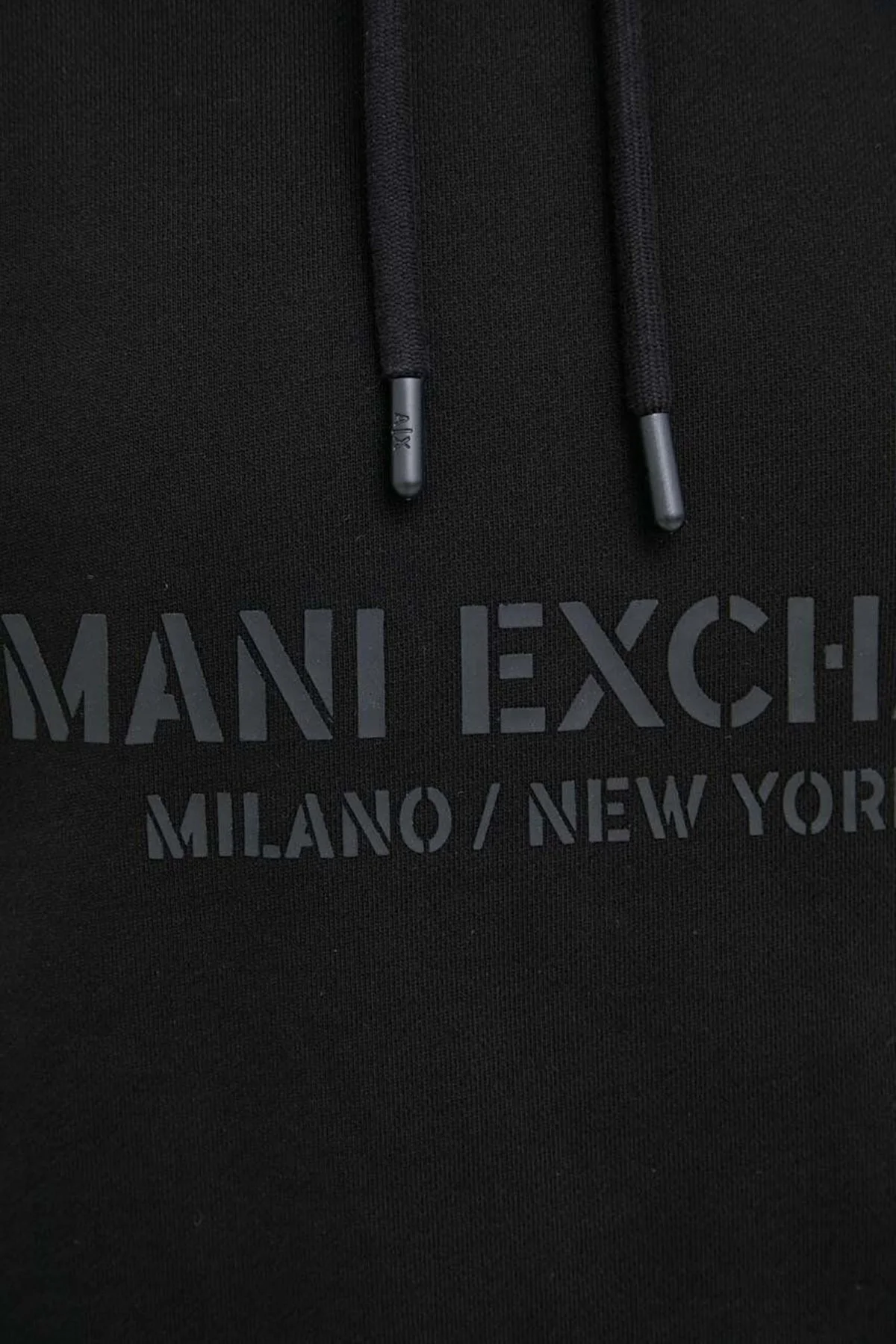 Armani Exchange Logolu Pamuklu Kapüşonlu Regular Fit Erkek Sweat 6RZMLE ZJ4XZ 1200 SİYAH - 10