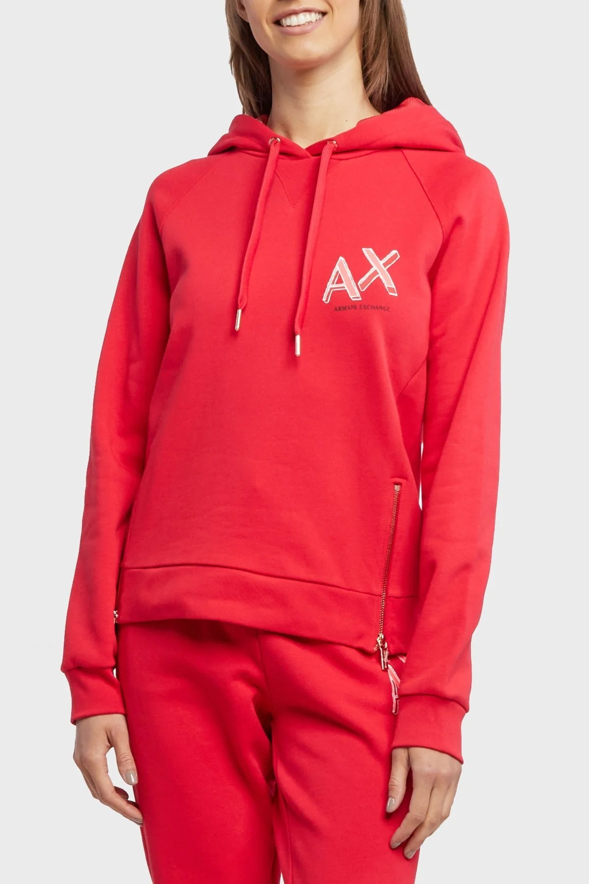 Armani Exchange Logolu Pamuklu Regular Fit Bayan Sweat 3LYM87 YJ4XZ 14AC KIRMIZI - 1