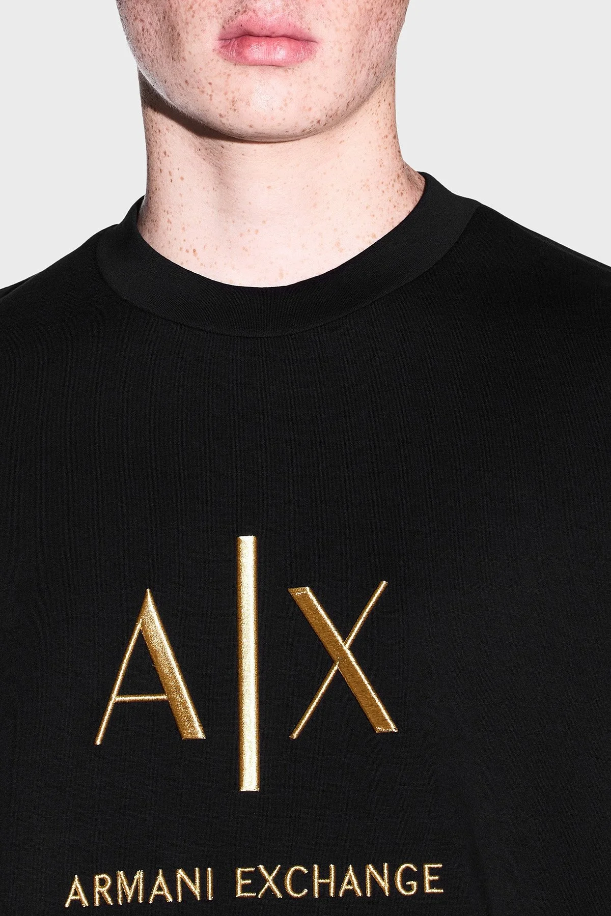 Armani Exchange Logolu Pamuklu Regular Fit Bisiklet Yaka Erkek Sweat XM003551 AF20150 UC001 Siyah - 6
