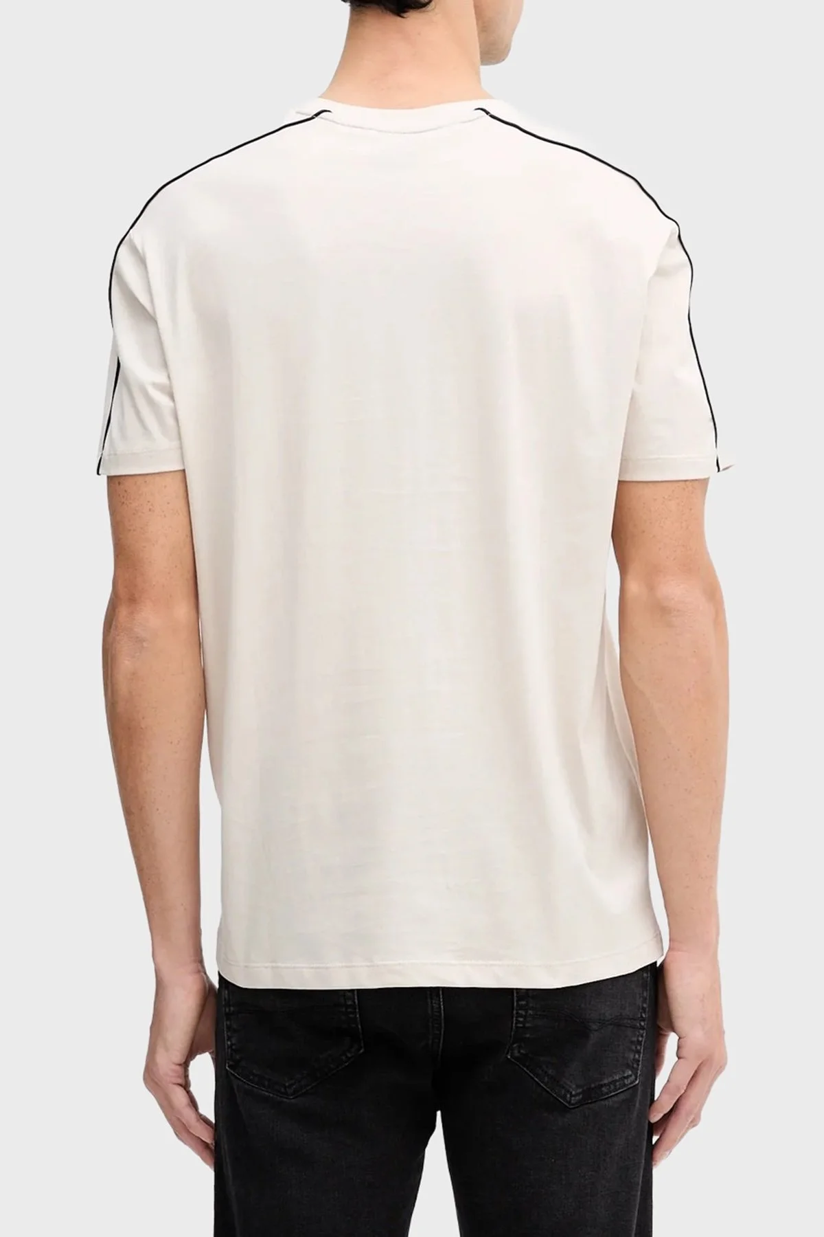 Armani Exchange Logolu Pamuklu Regular Fit Bisiklet Yaka Erkek T Shirt XM001360 AF10358 U1013 BEJ - 3