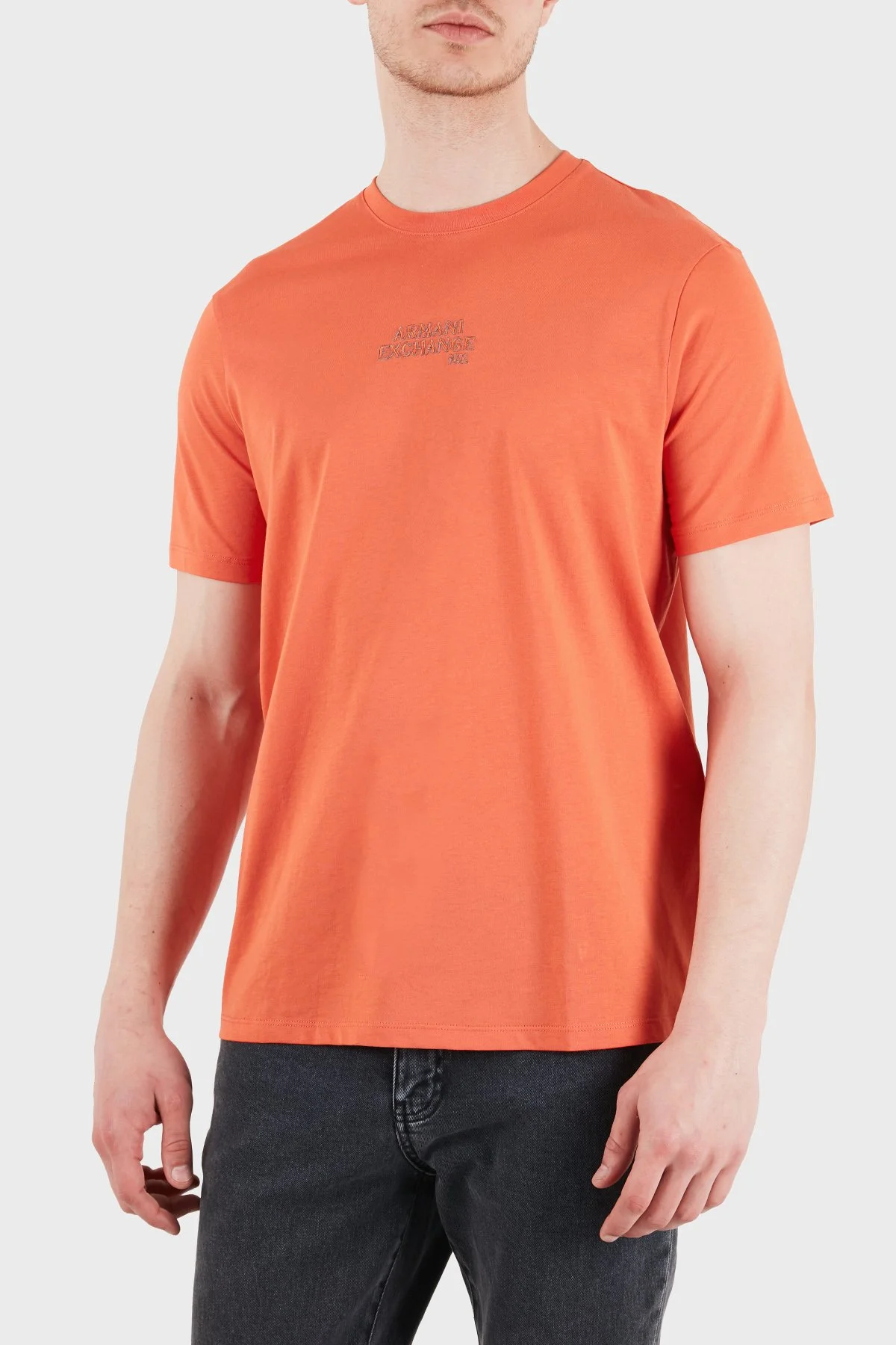 Armani Exchange Logolu Pamuklu Regular Fit Bisiklet Yaka Erkek T Shirt XM001784 AF10356 U3040 TURUNCU - 4