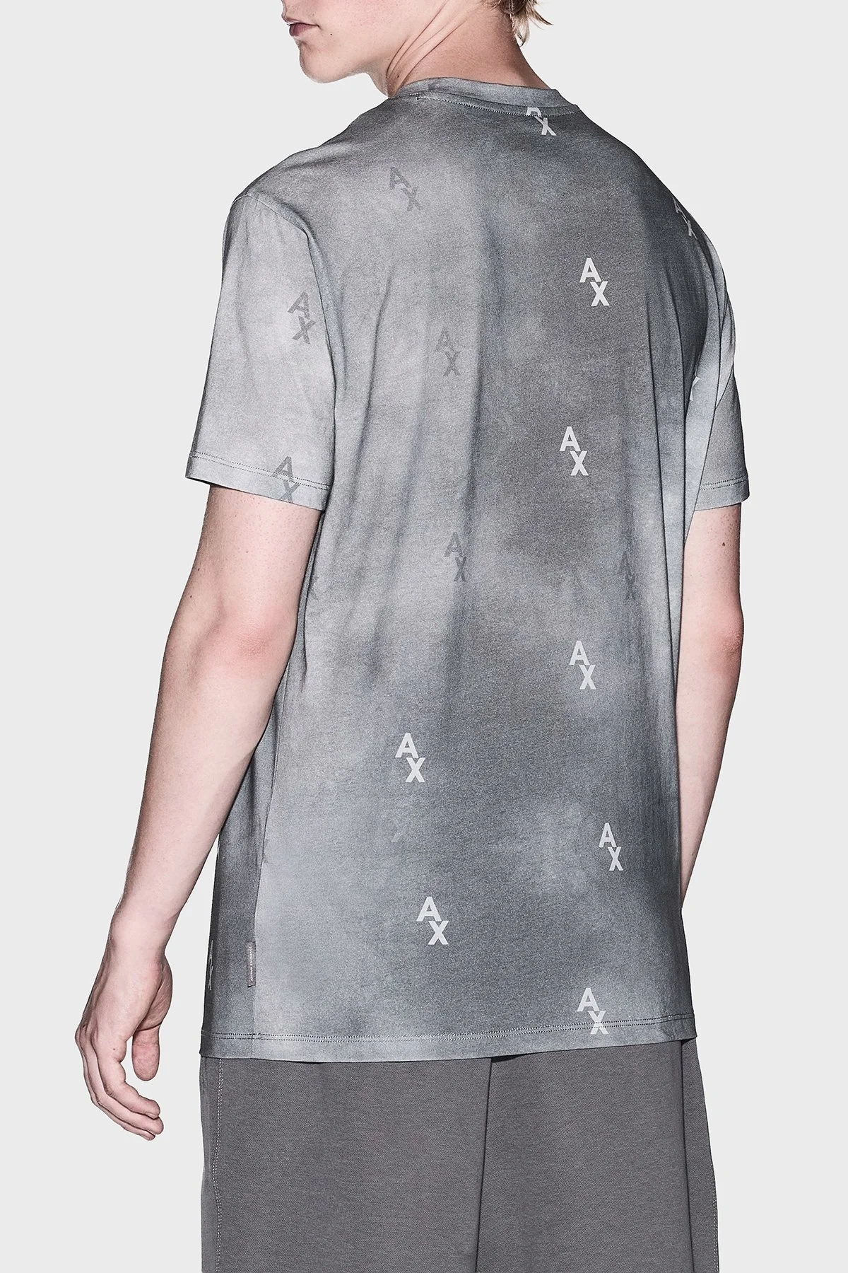 Armani Exchange Logolu Pamuklu Regular Fit Bisiklet Yaka Erkek T Shirt XM001900 AF10356 F8050 KOYU GRİ - 2