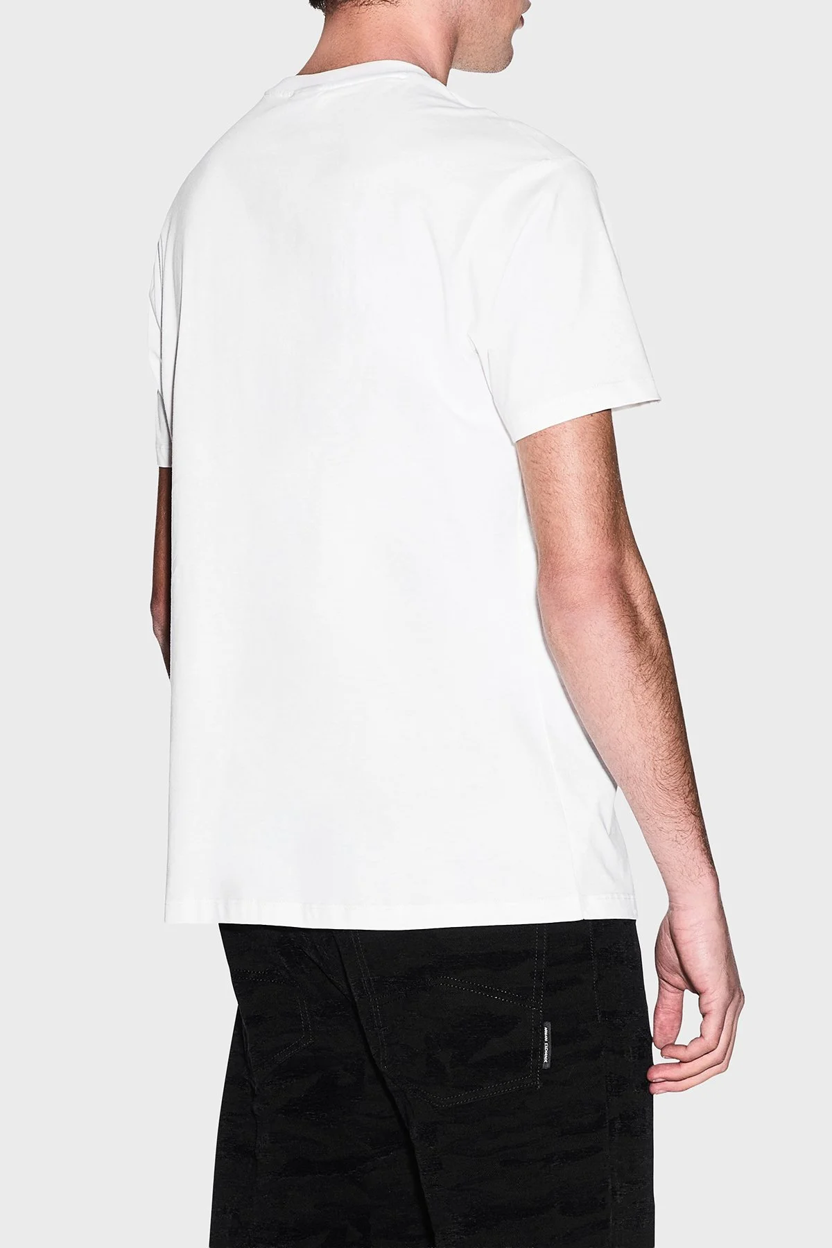 Armani Exchange Logolu Pamuklu Regular Fit Bisiklet Yaka Erkek T Shirt XM002178 AF12308 U0009 Beyaz - 3