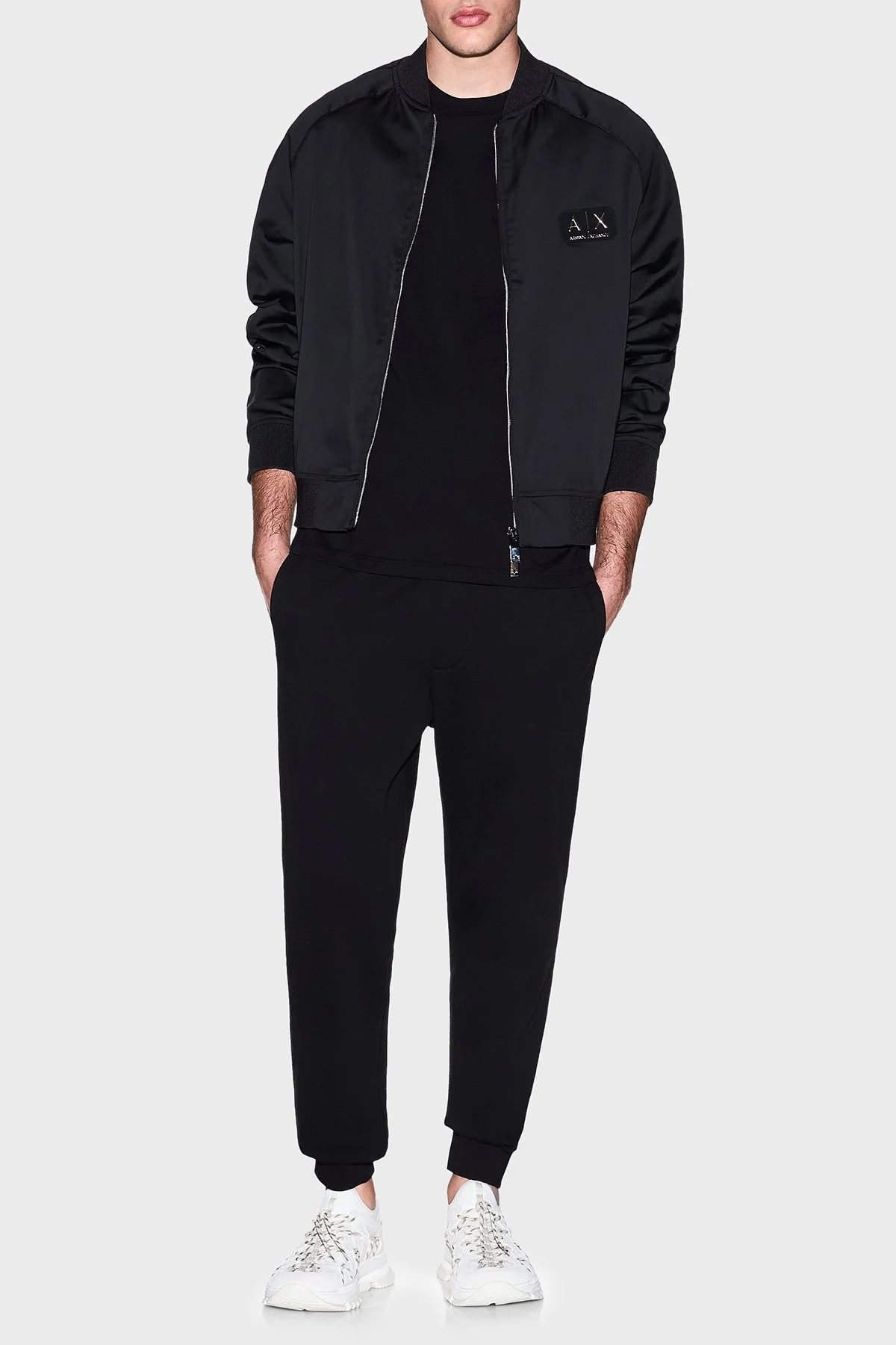 Armani Exchange Logolu Pamuklu Regular Fit Bisiklet Yaka Erkek T Shirt XM002178 AF12308 UC001 SİYAH - 2