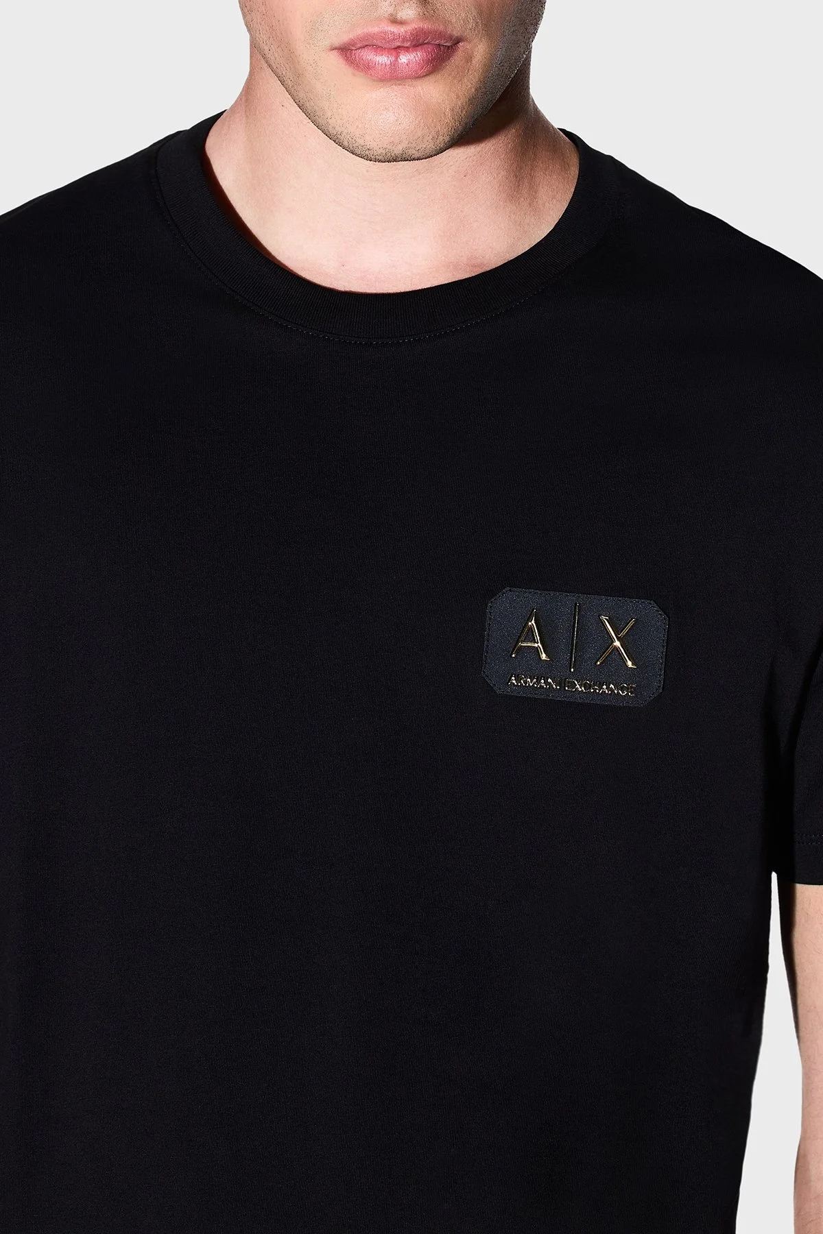 Armani Exchange Logolu Pamuklu Regular Fit Bisiklet Yaka Erkek T Shirt XM002178 AF12308 UC001 SİYAH - 4