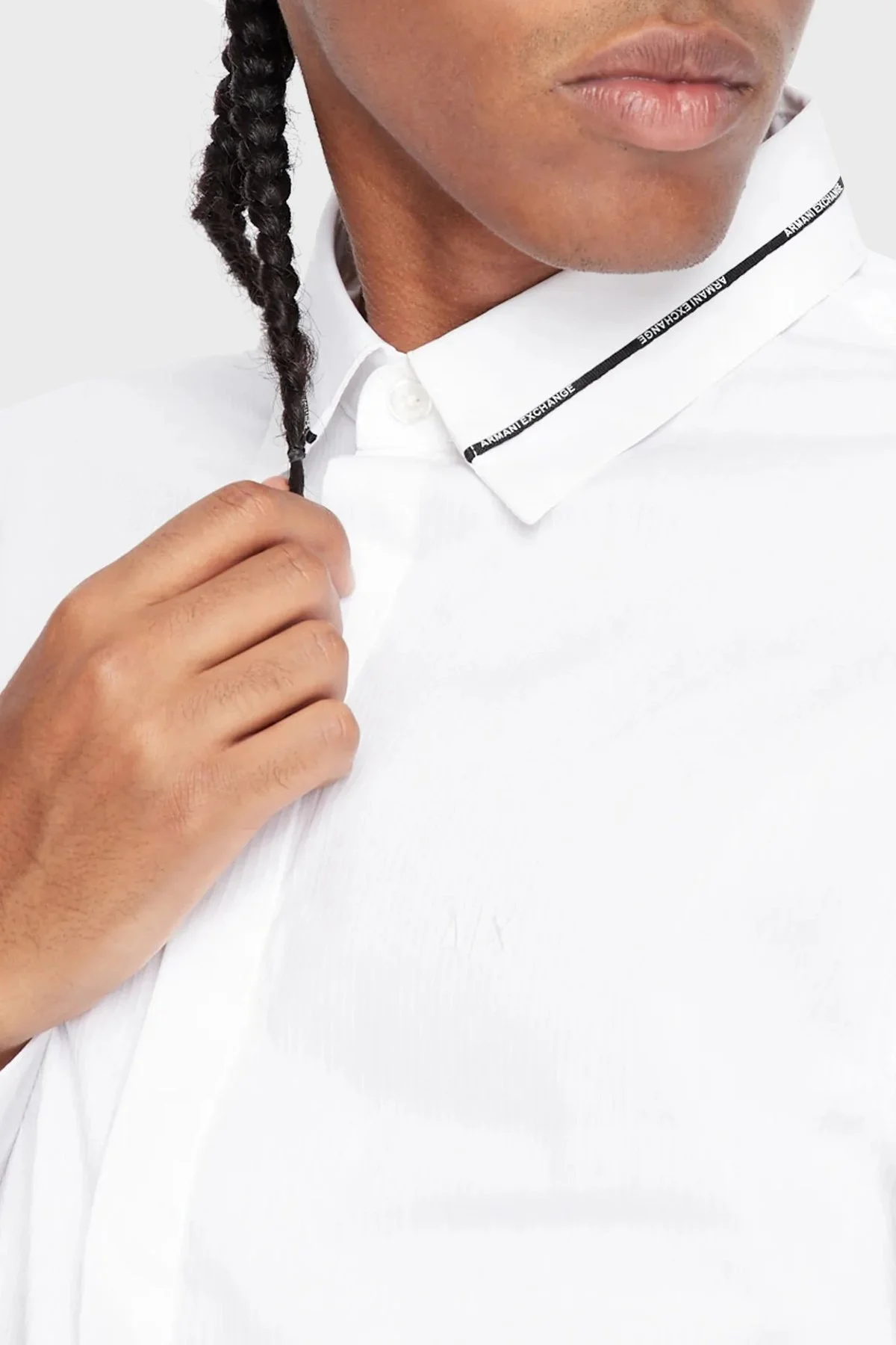 Armani Exchange Logolu Pamuklu Regular Fit Erkek Gömlek 6LZC30 ZNY2Z 1100 BEYAZ - 3