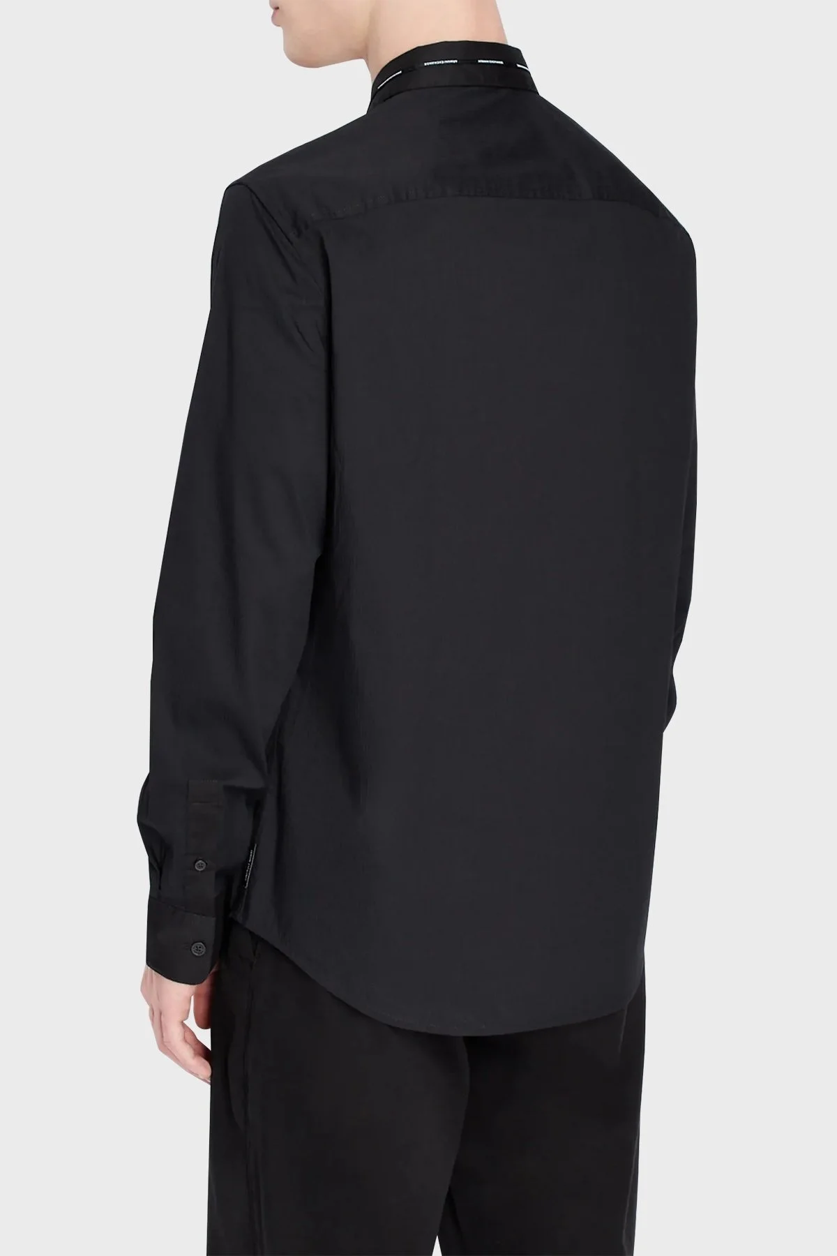 Armani Exchange Logolu Pamuklu Regular Fit Erkek Gömlek 6LZC30 ZNY2Z 1200 SİYAH - 3