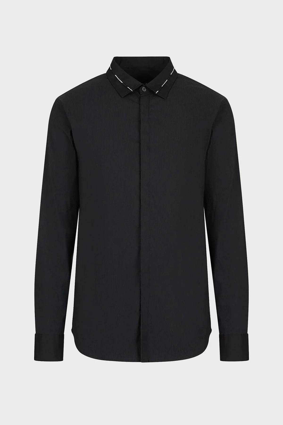 Armani Exchange Logolu Pamuklu Regular Fit Erkek Gömlek 6LZC30 ZNY2Z 1200 SİYAH - 4