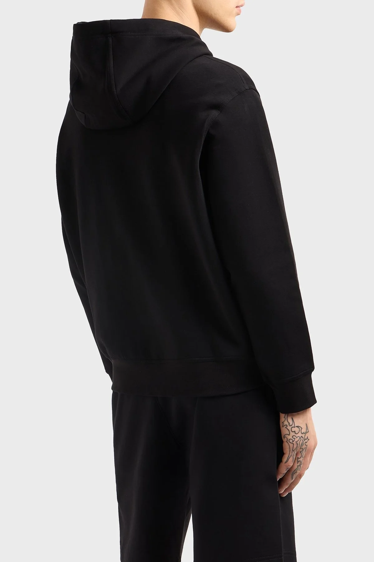 Armani Exchange Logolu Pamuklu Regular Fit Kapüşonlu Erkek Sweat XM000371 AF10818 UC001 SİYAH - 8