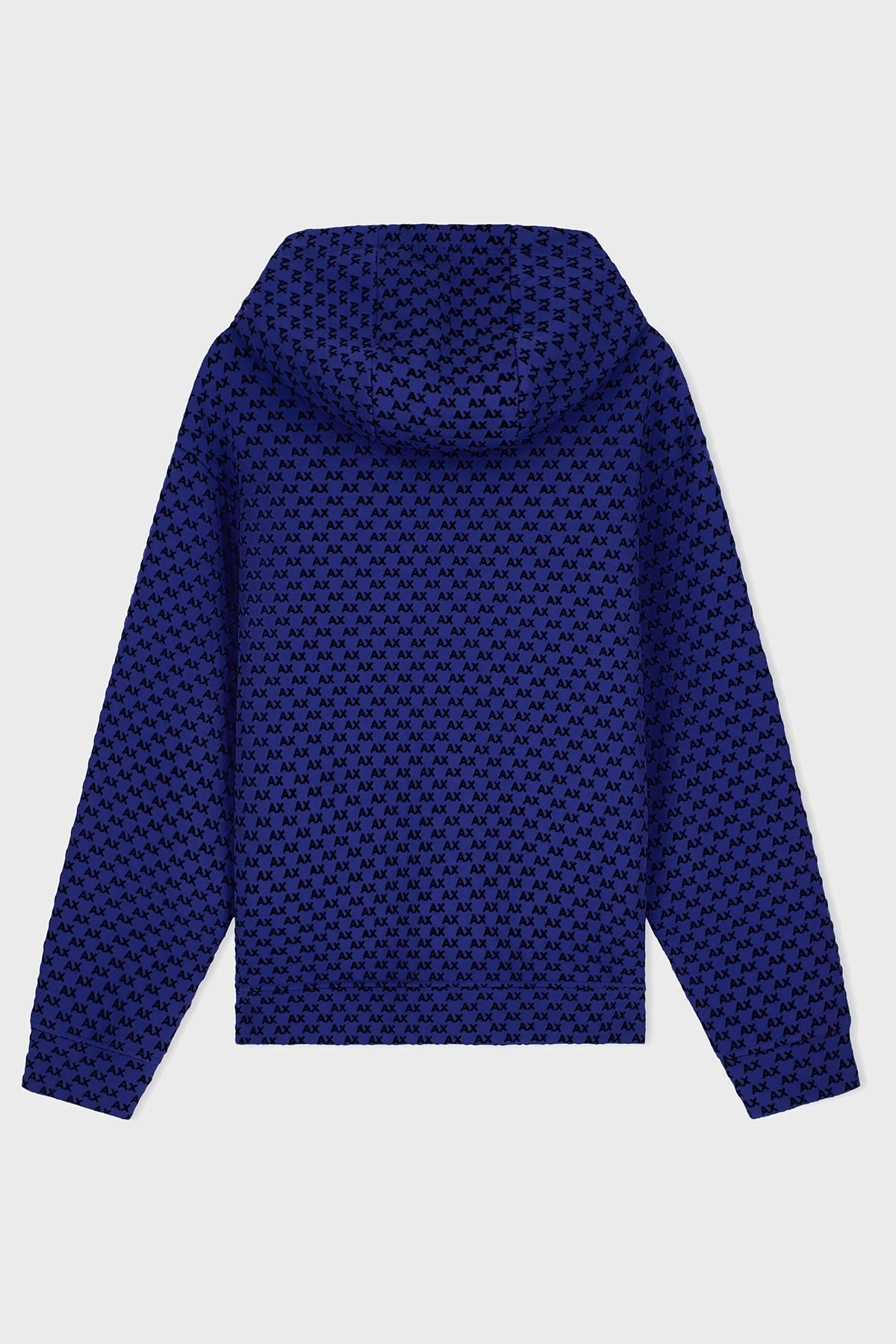 Armani Exchange Logolu Pamuklu Regular Fit Kapüşonlu Erkek Sweat XM002903 AF10818 MB036 Mavi-siyah - 2