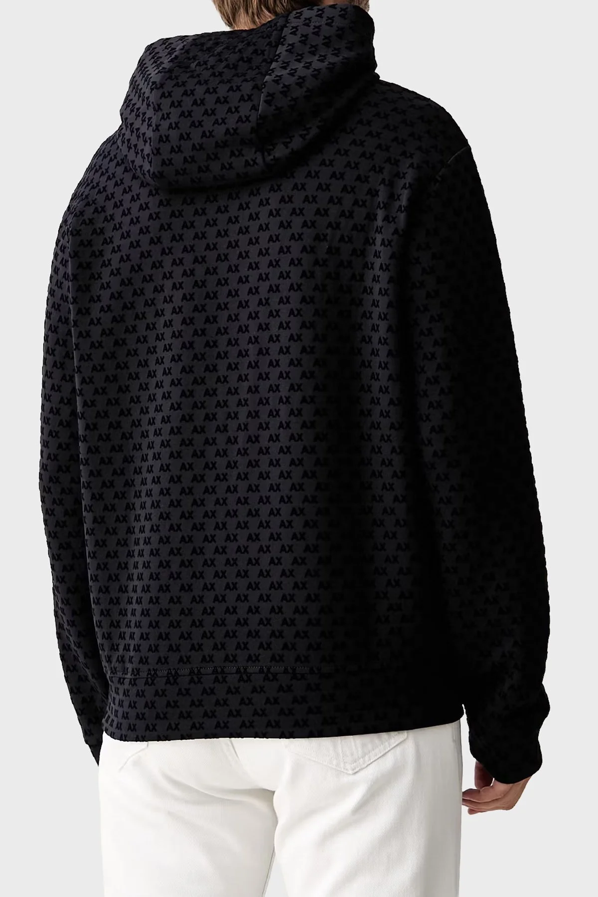 Armani Exchange Logolu Pamuklu Regular Fit Kapüşonlu Erkek Sweat XM002903 AF10818 UB101 Lacivert - 3